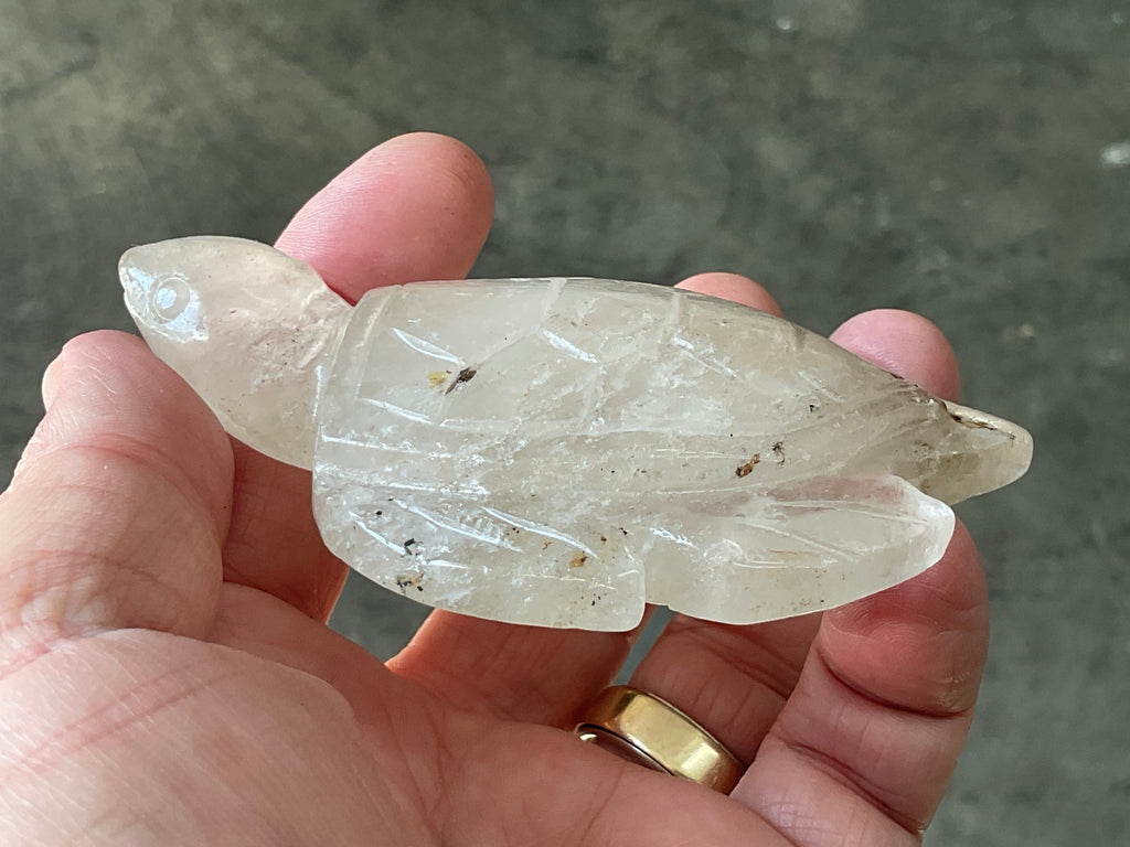 130g Carved Quartz Turtle 3C