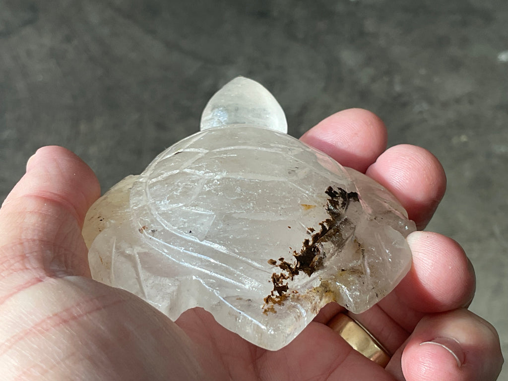 130g Carved Quartz Turtle 3C