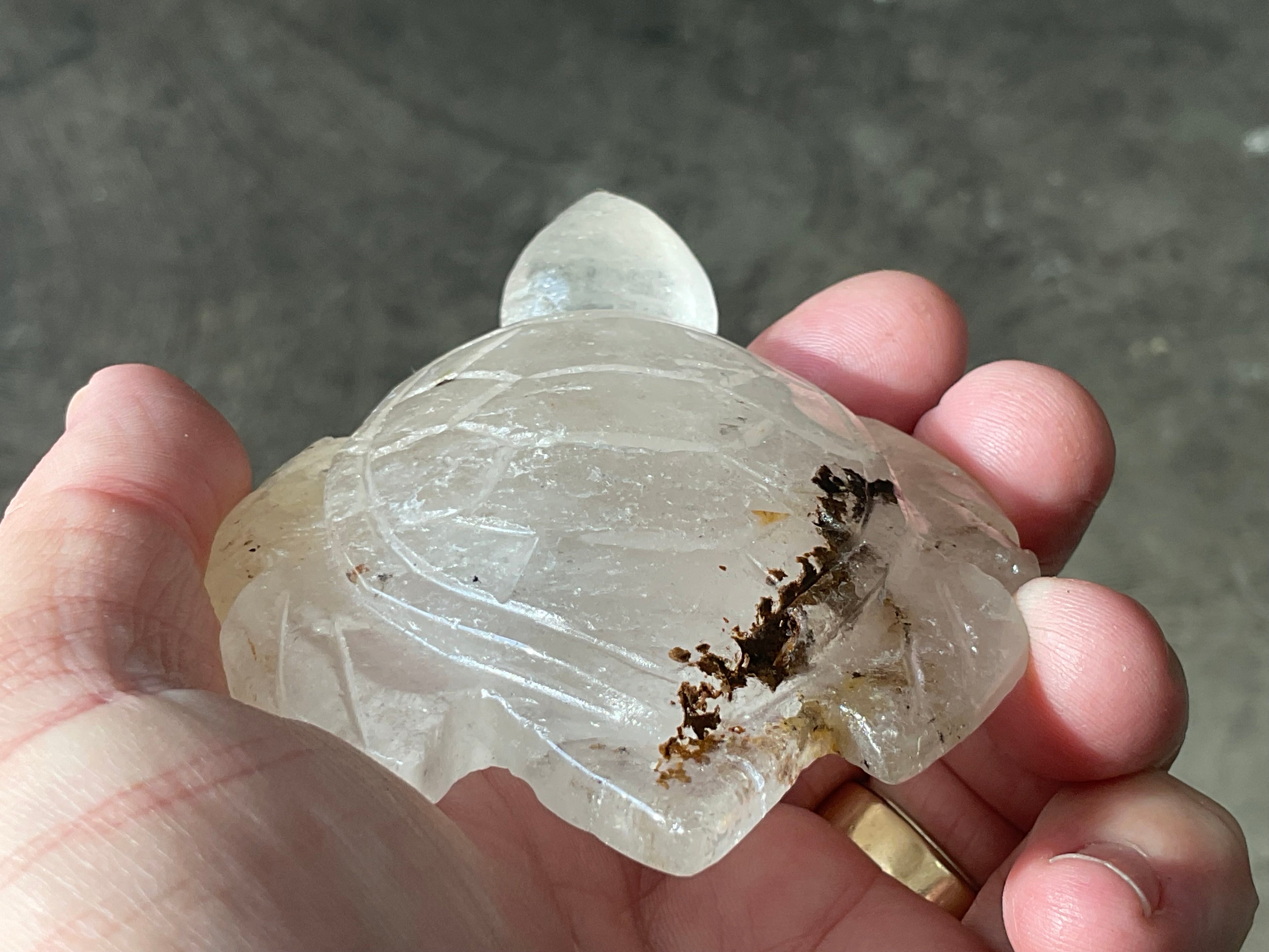 130g Carved Quartz Turtle 3C