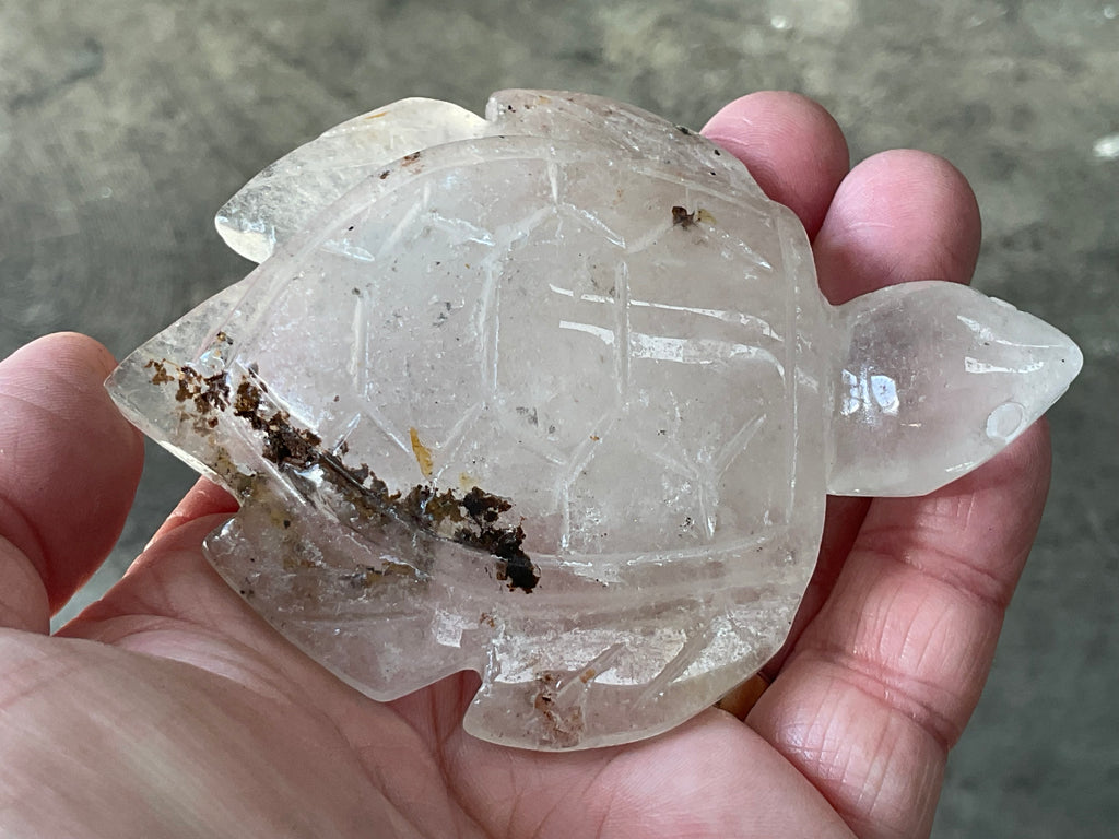 130g Carved Quartz Turtle 3C