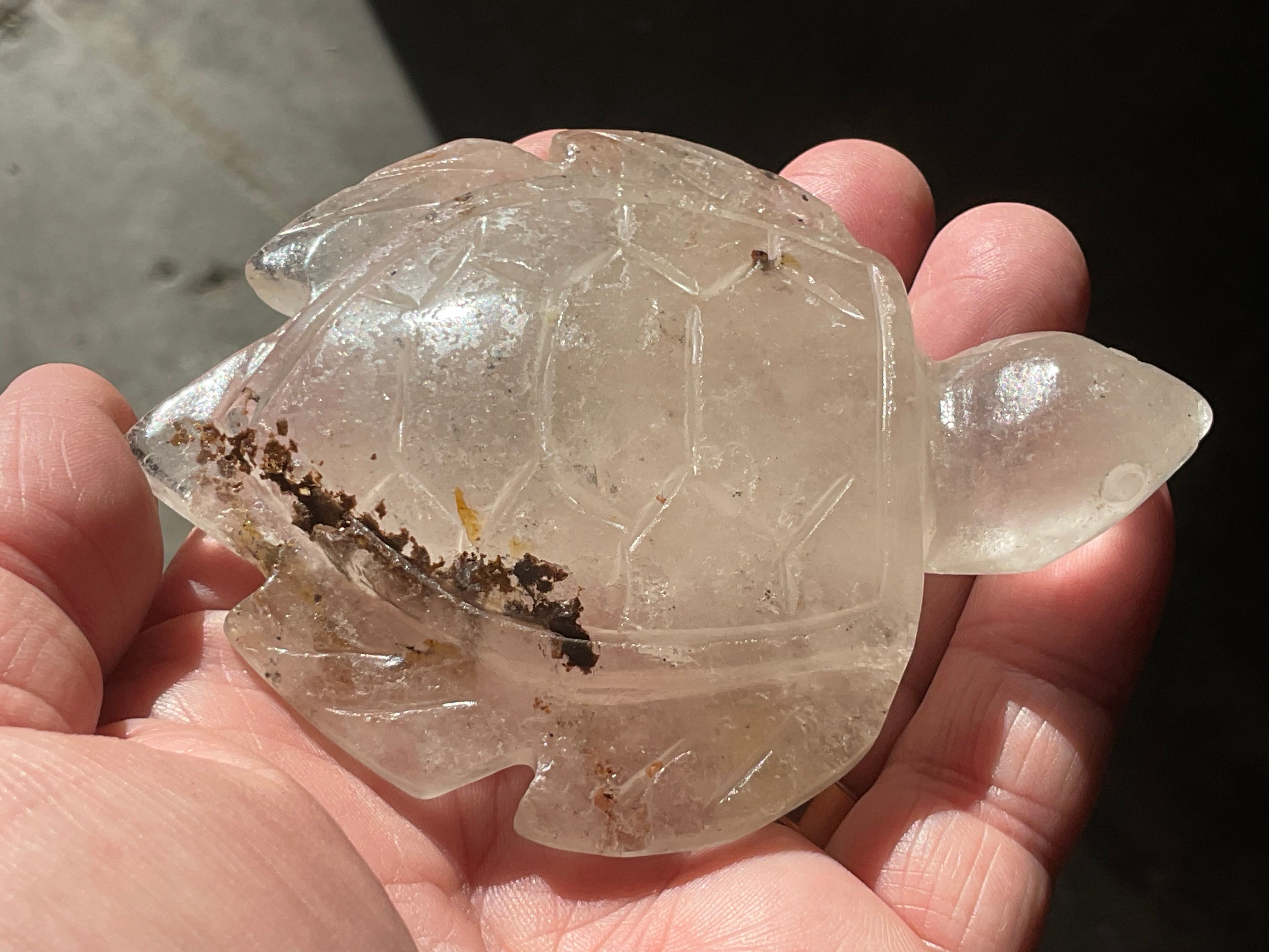 130g Carved Quartz Turtle 3C