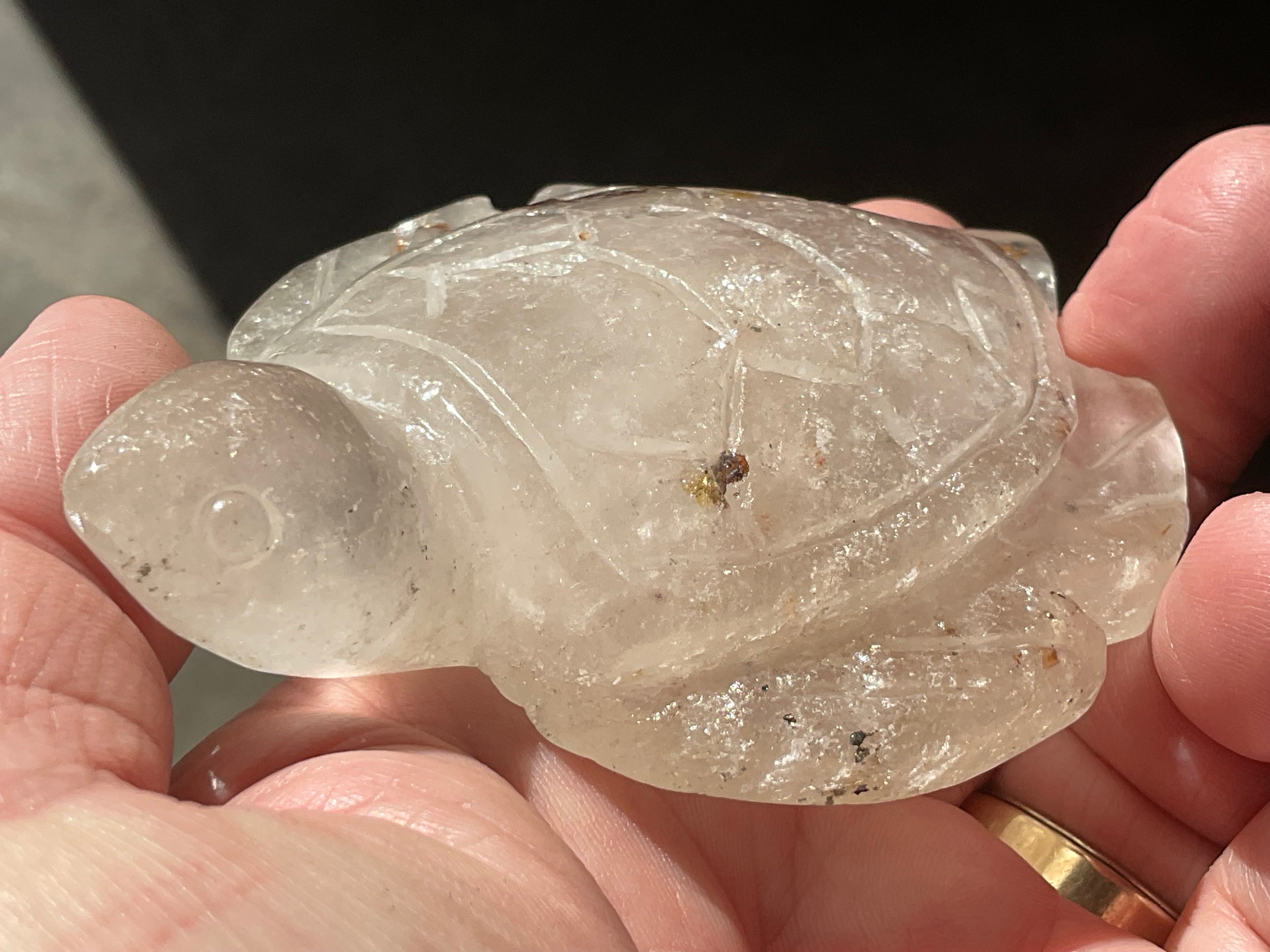 130g Carved Quartz Turtle 3C