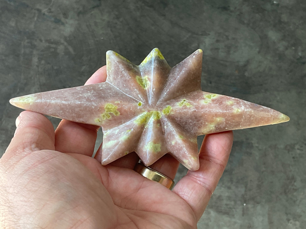 156g Jasper Polaris Carving with Custom Wooden Stand 2