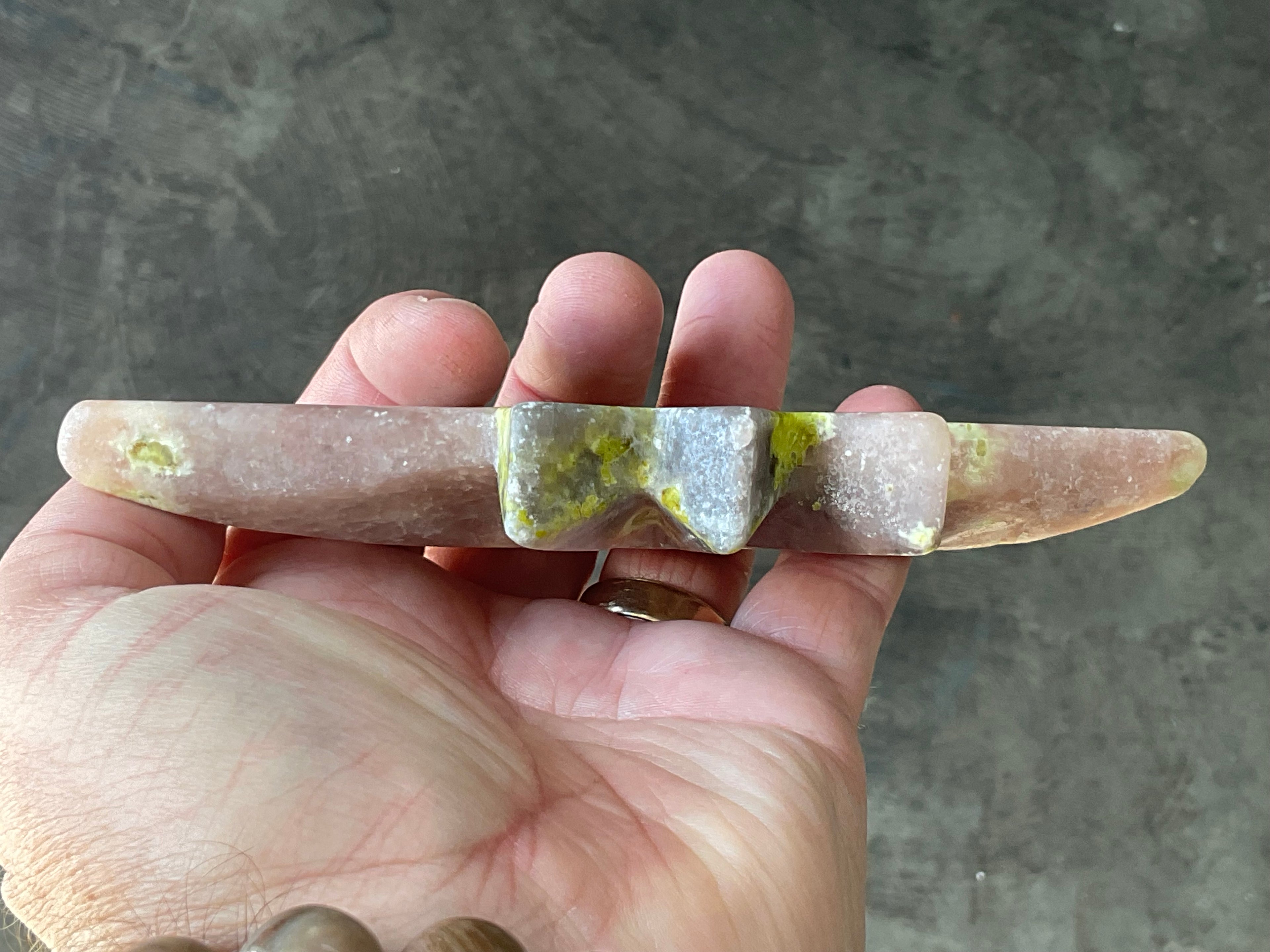 156g Jasper Polaris Carving with Custom Wooden Stand 2