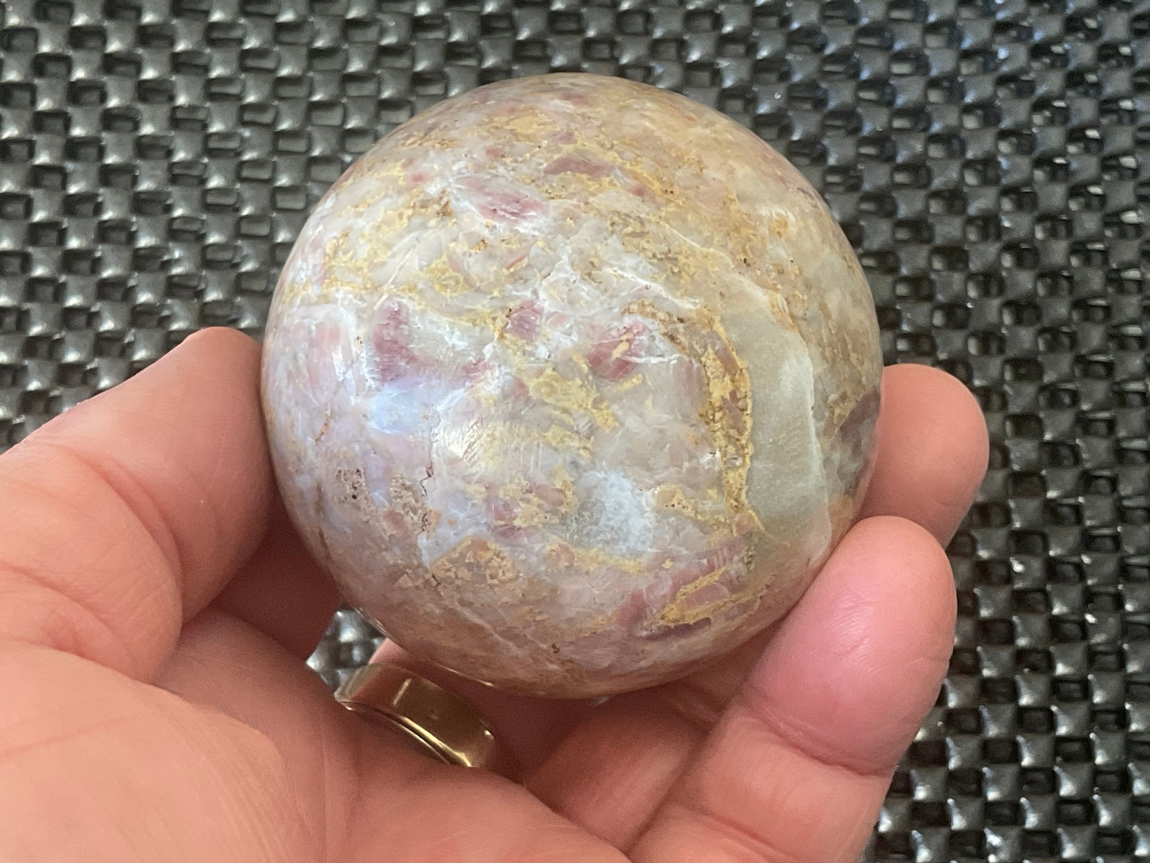 301g Strawberry Jasper Sphere 1B