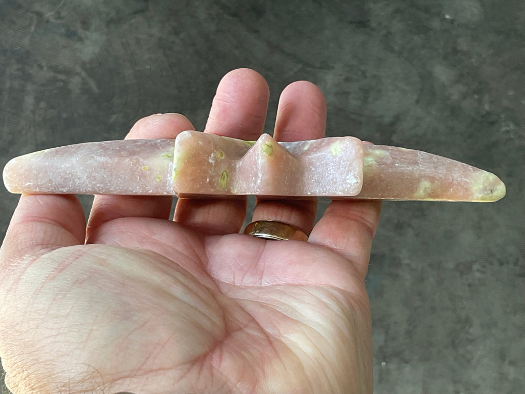 156g Jasper Polaris Carving with Custom Wooden Stand 2