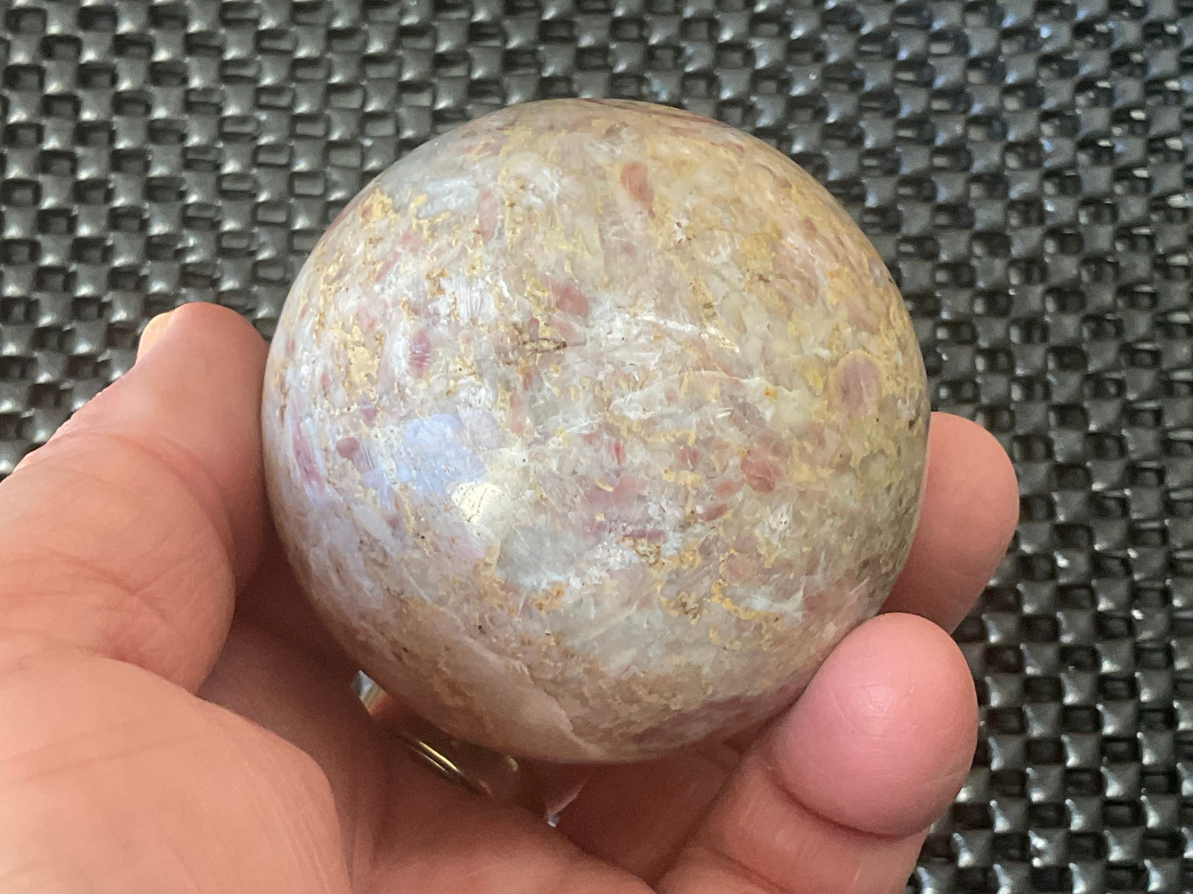 301g Strawberry Jasper Sphere 1B