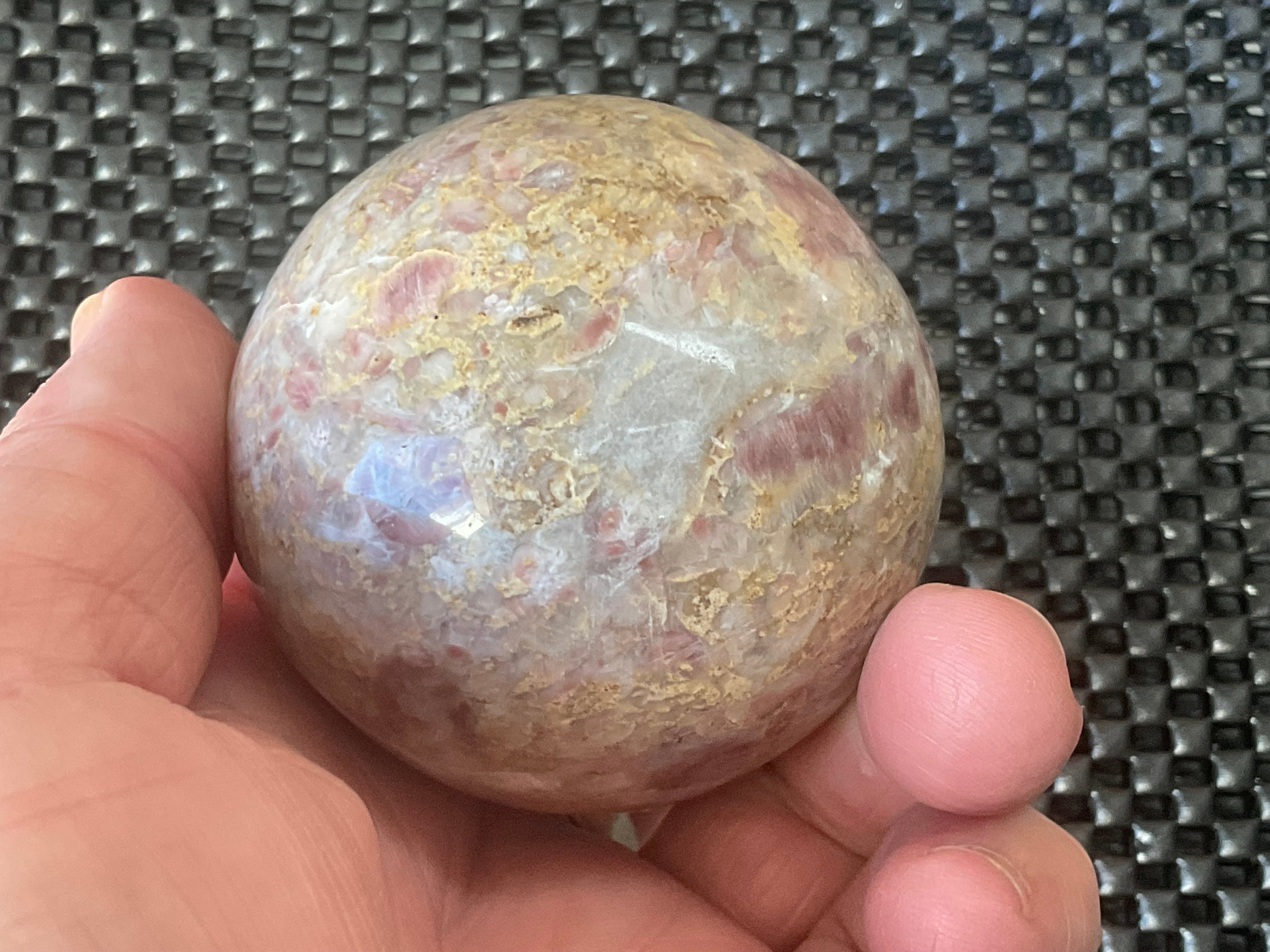 301g Strawberry Jasper Sphere 1B