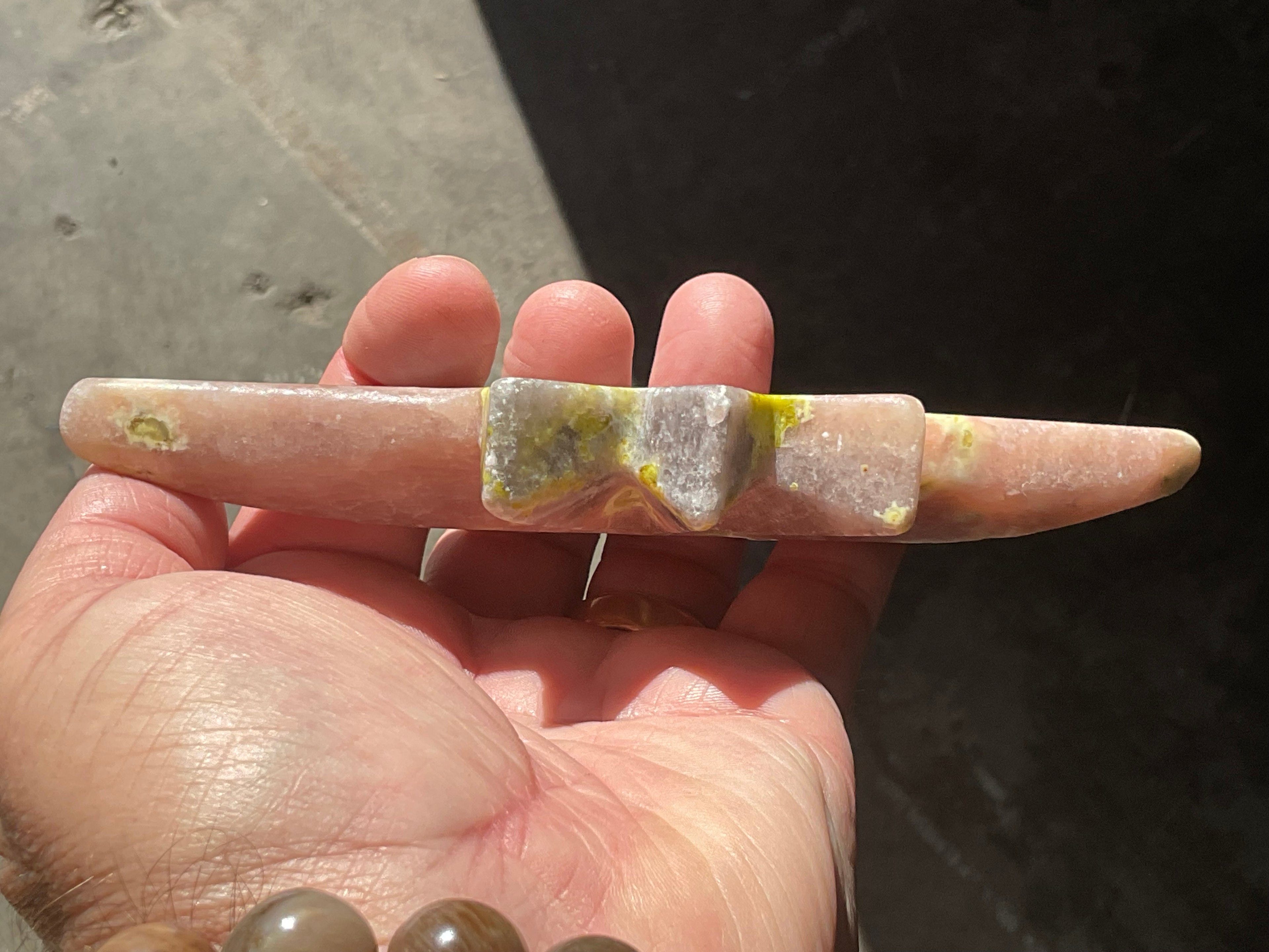 156g Jasper Polaris Carving with Custom Wooden Stand 2