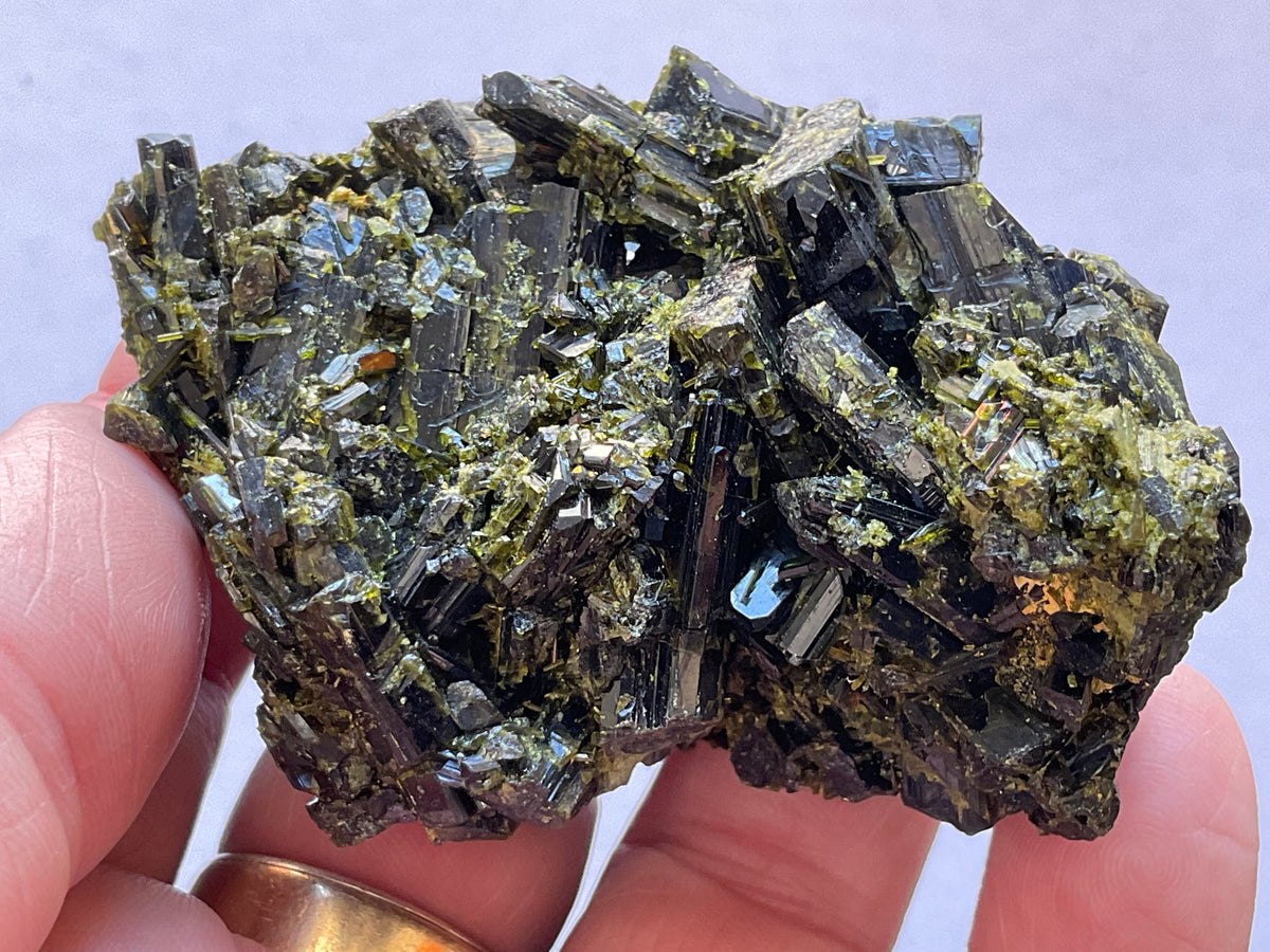 132g Dark Epidote Cluster 5A
