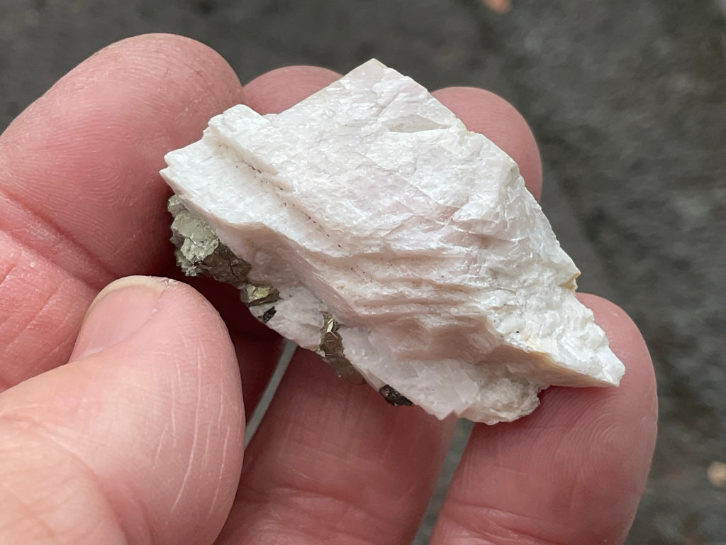 22g Bornite and Copper Minerals on Calcite Specimen C