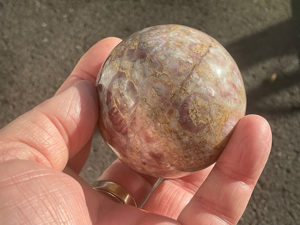 301g Strawberry Jasper Sphere 1B