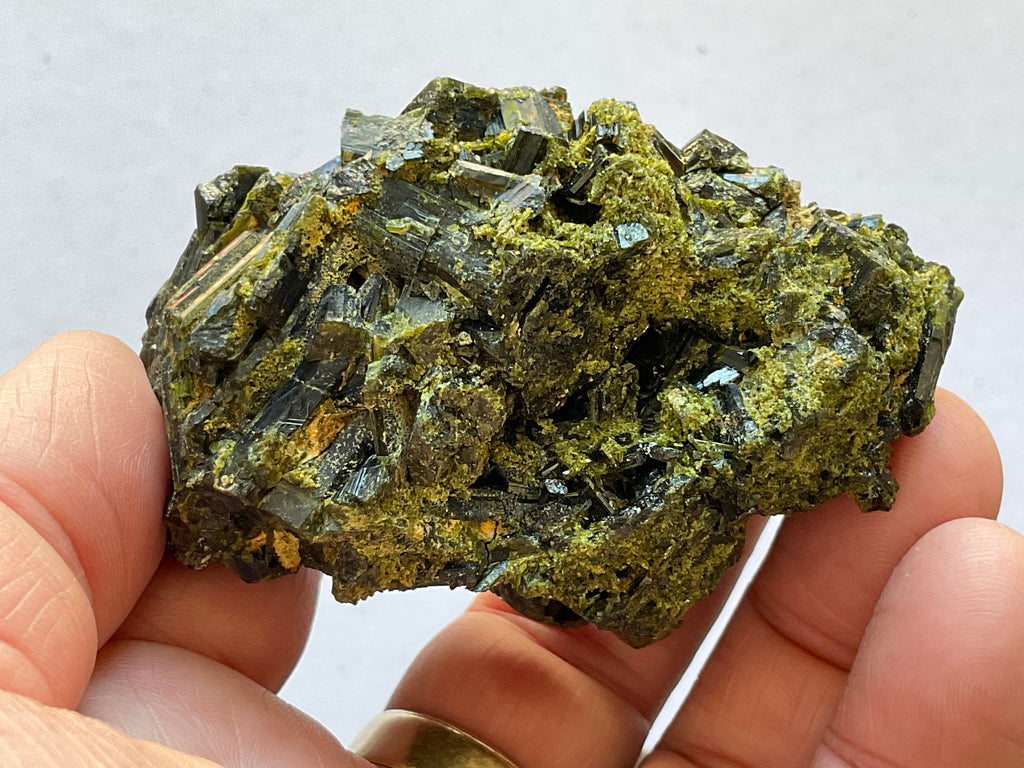132g Dark Epidote Cluster 5A