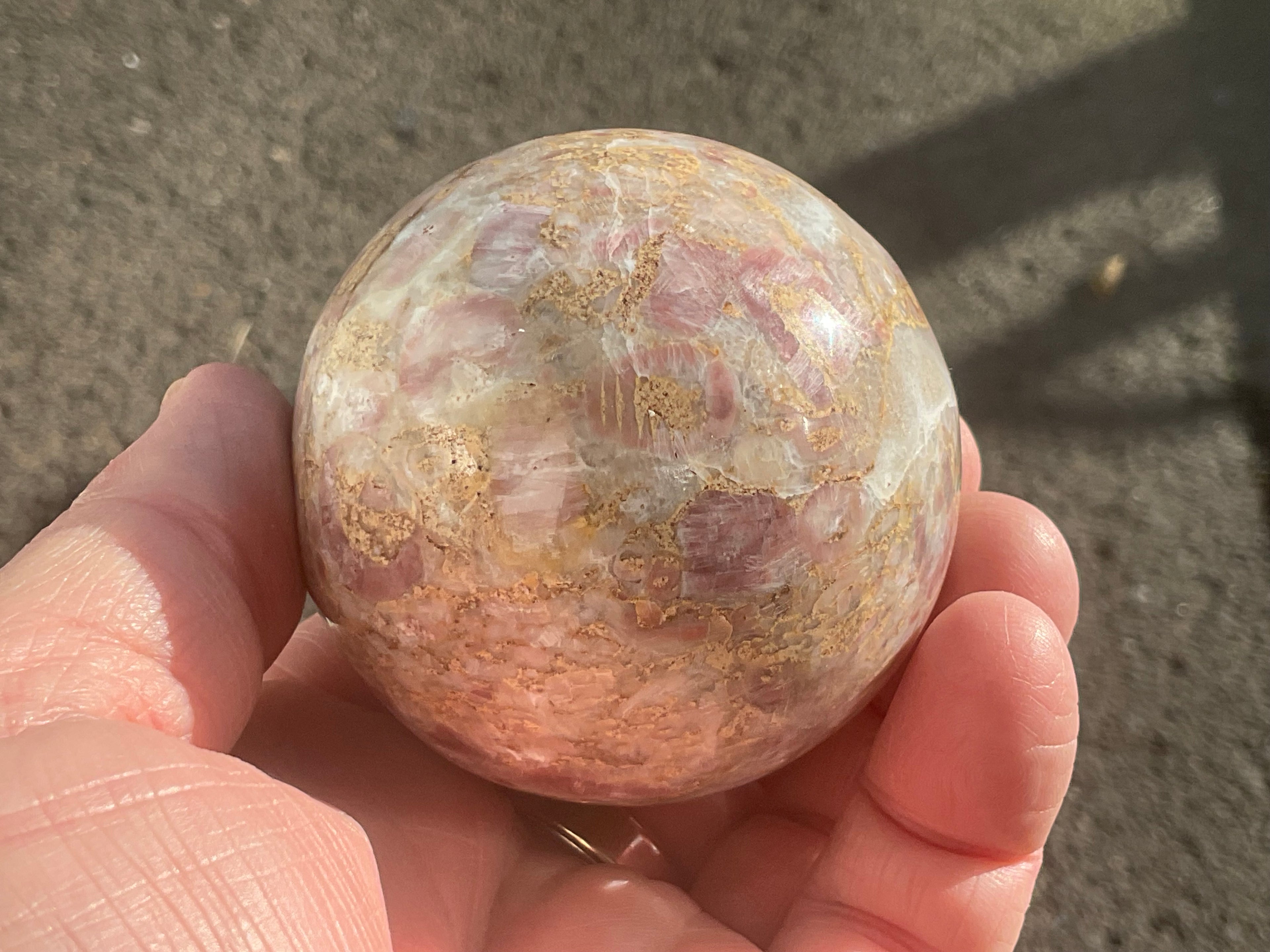 301g Strawberry Jasper Sphere 1B
