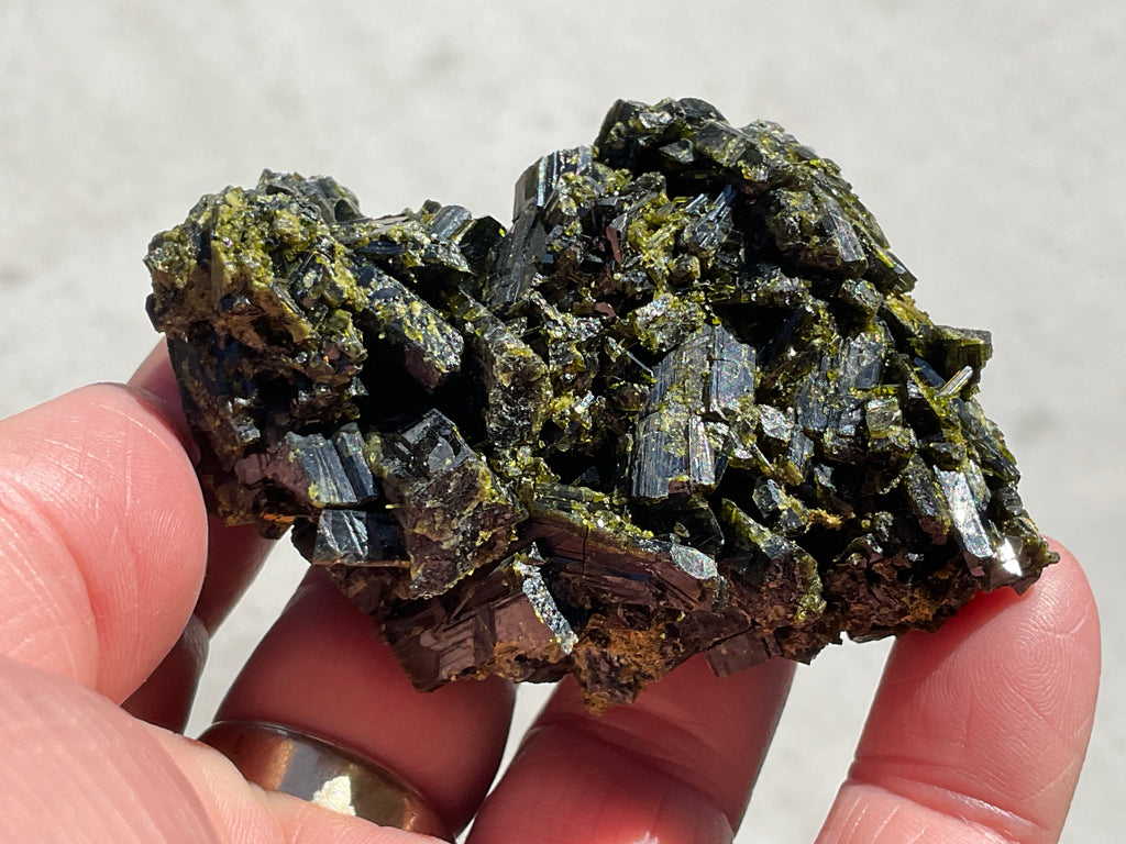 132g Dark Epidote Cluster 5A