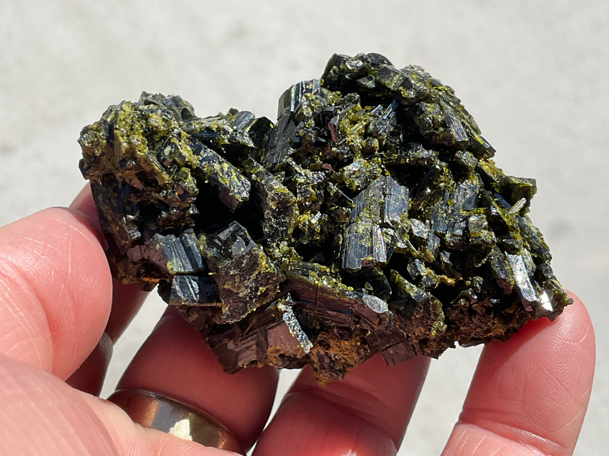 132g Dark Epidote Cluster 5A