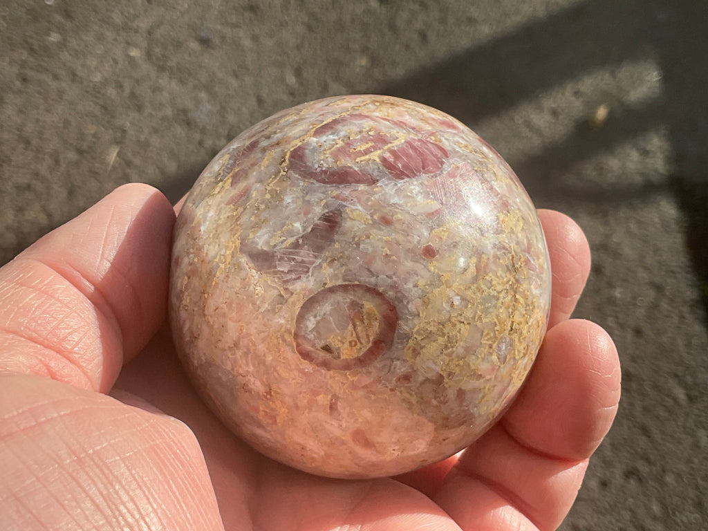 301g Strawberry Jasper Sphere 1B