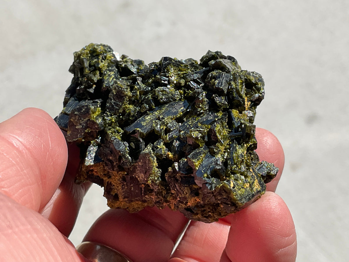132g Dark Epidote Cluster 5A