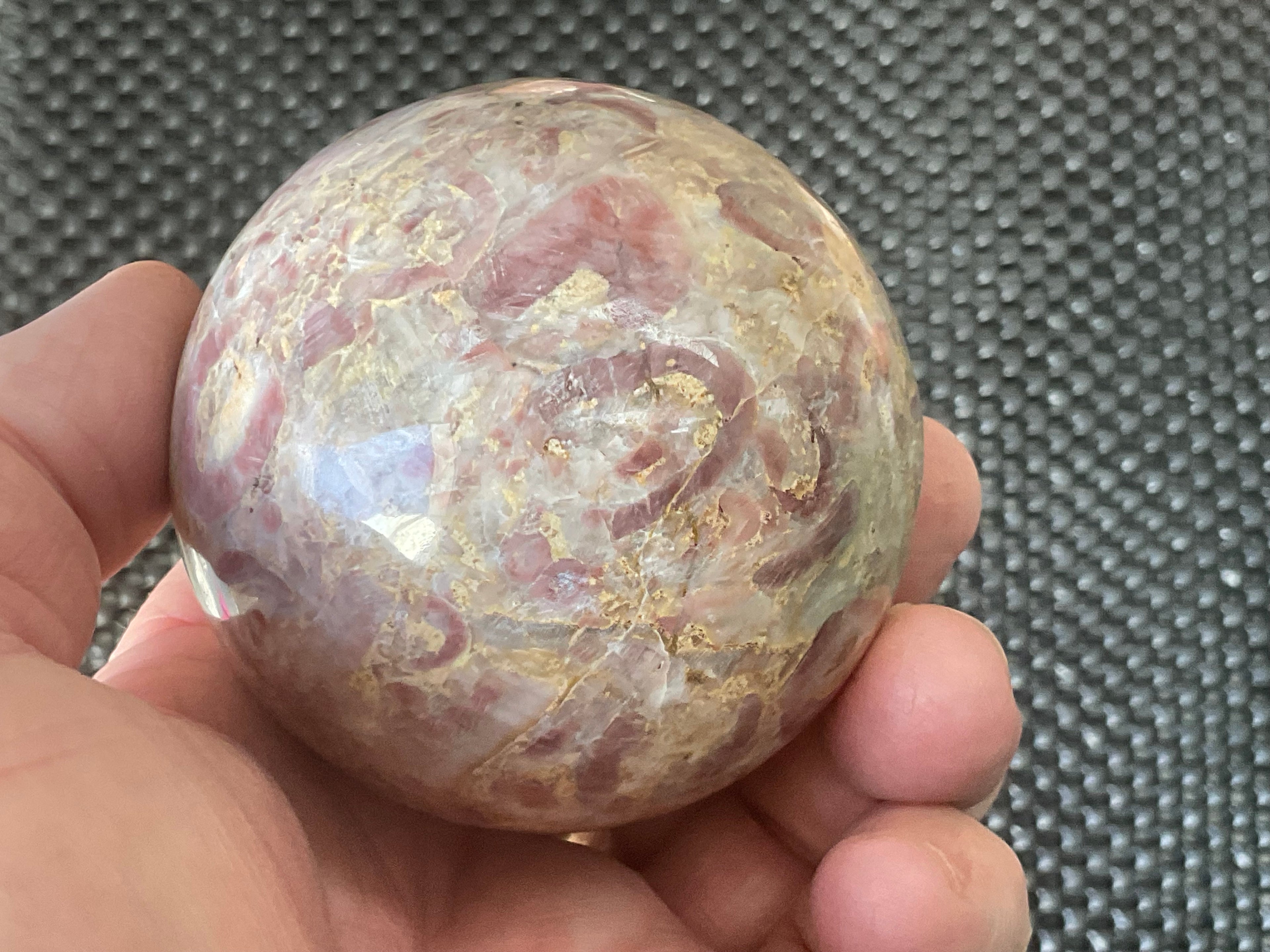 375g Strawberry Jasper Sphere 2B