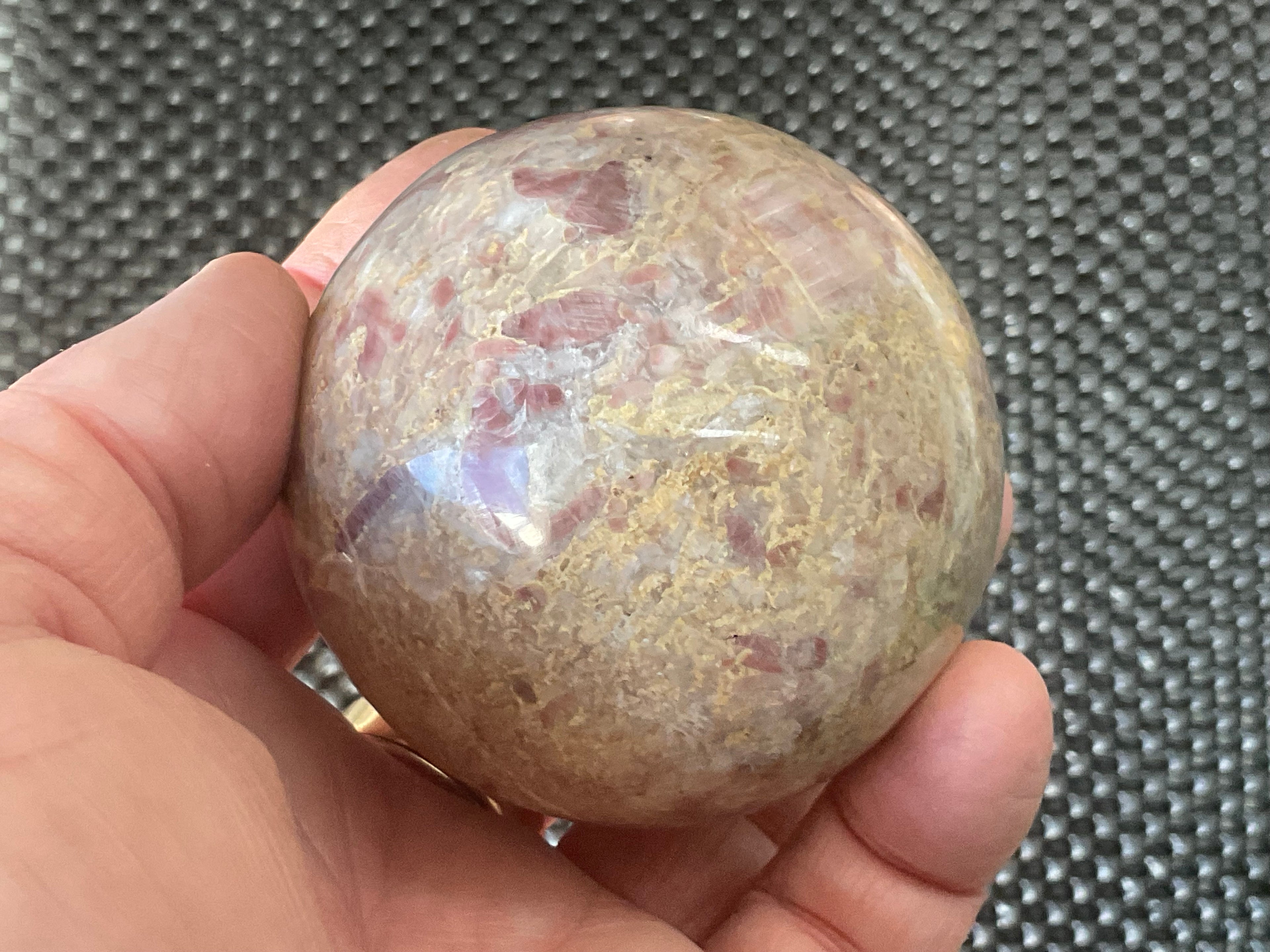 375g Strawberry Jasper Sphere 2B