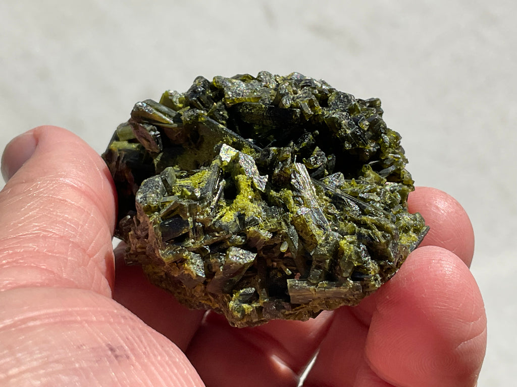 114g Dark Epidote Cluster 5B