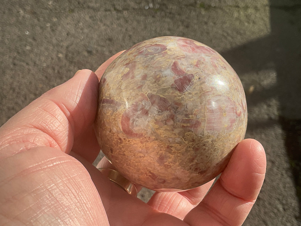 375g Strawberry Jasper Sphere 2B