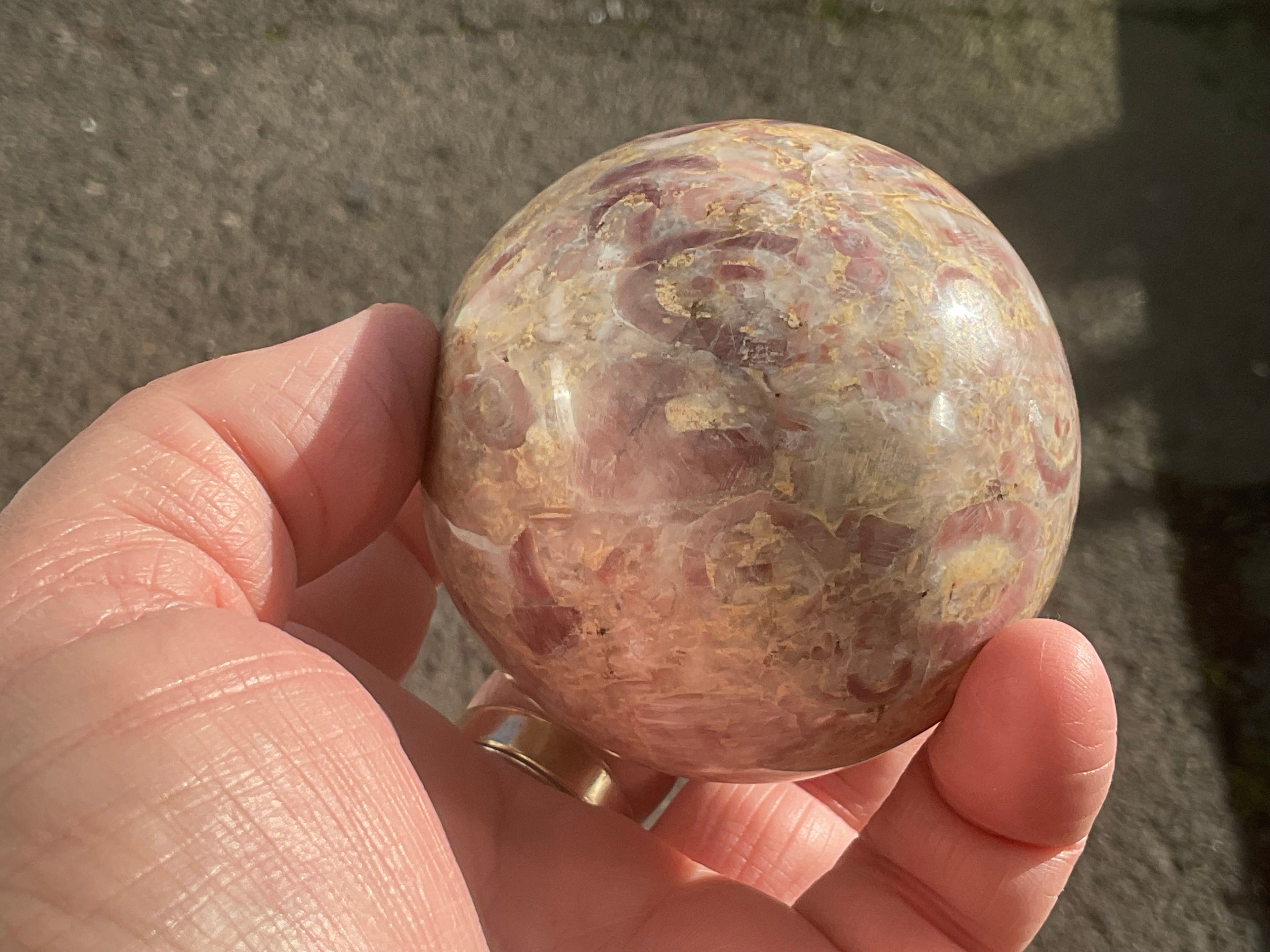 375g Strawberry Jasper Sphere 2B