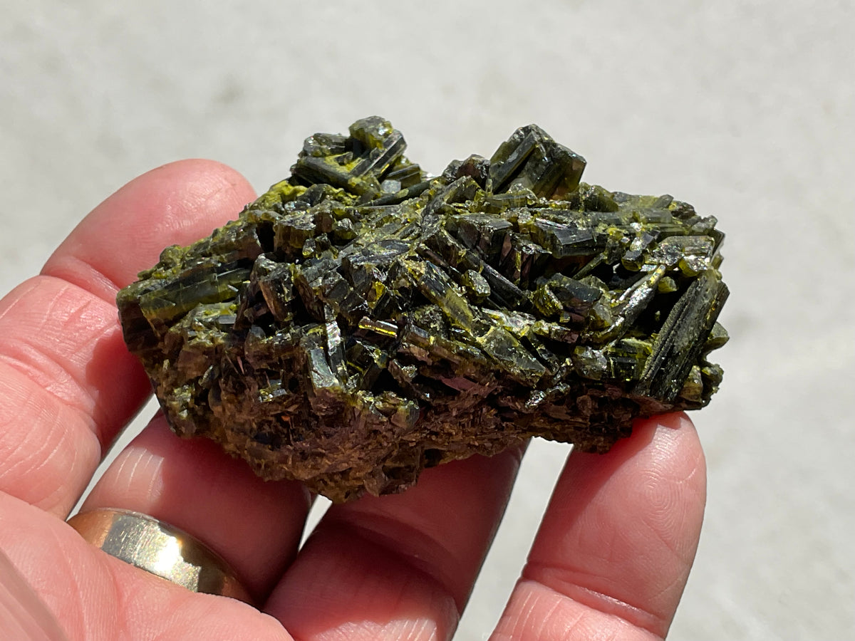 114g Dark Epidote Cluster 5B