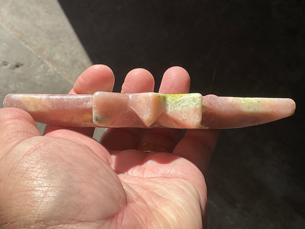 144g Jasper Polaris Carving with Custom Wooden Stand 4