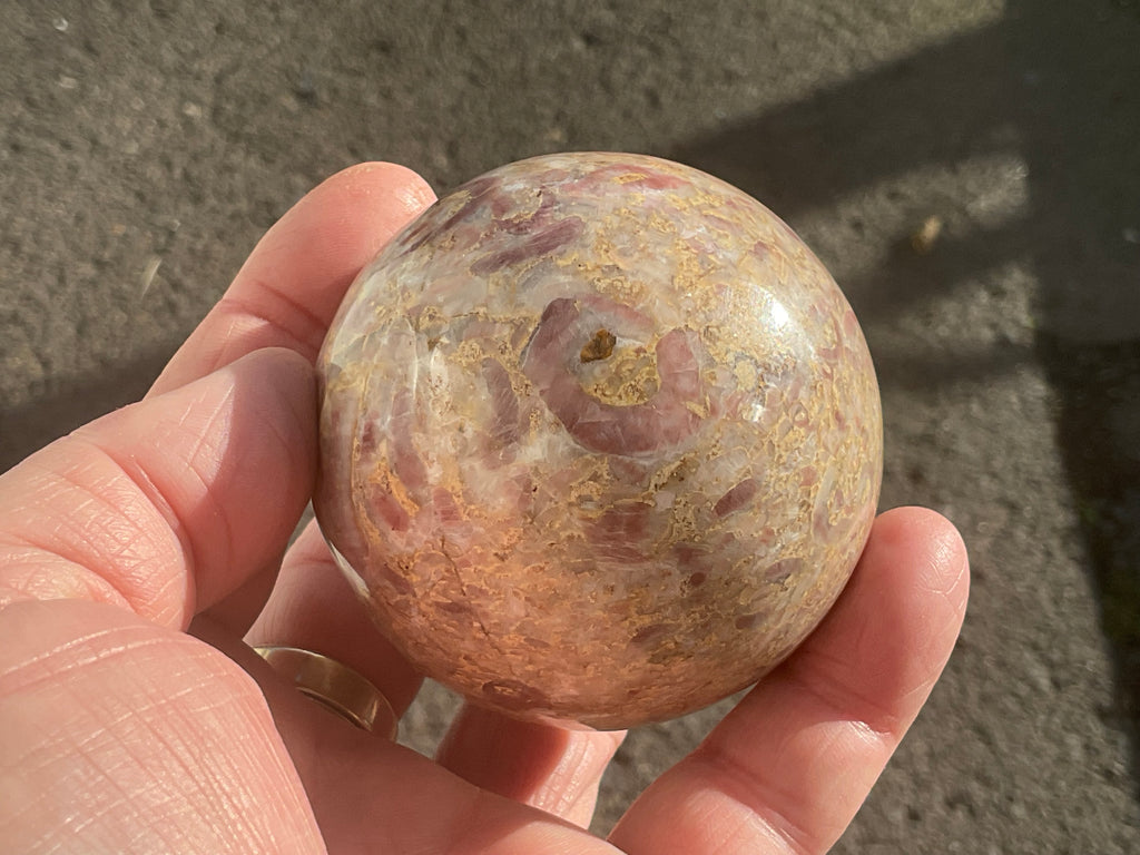 375g Strawberry Jasper Sphere 2B