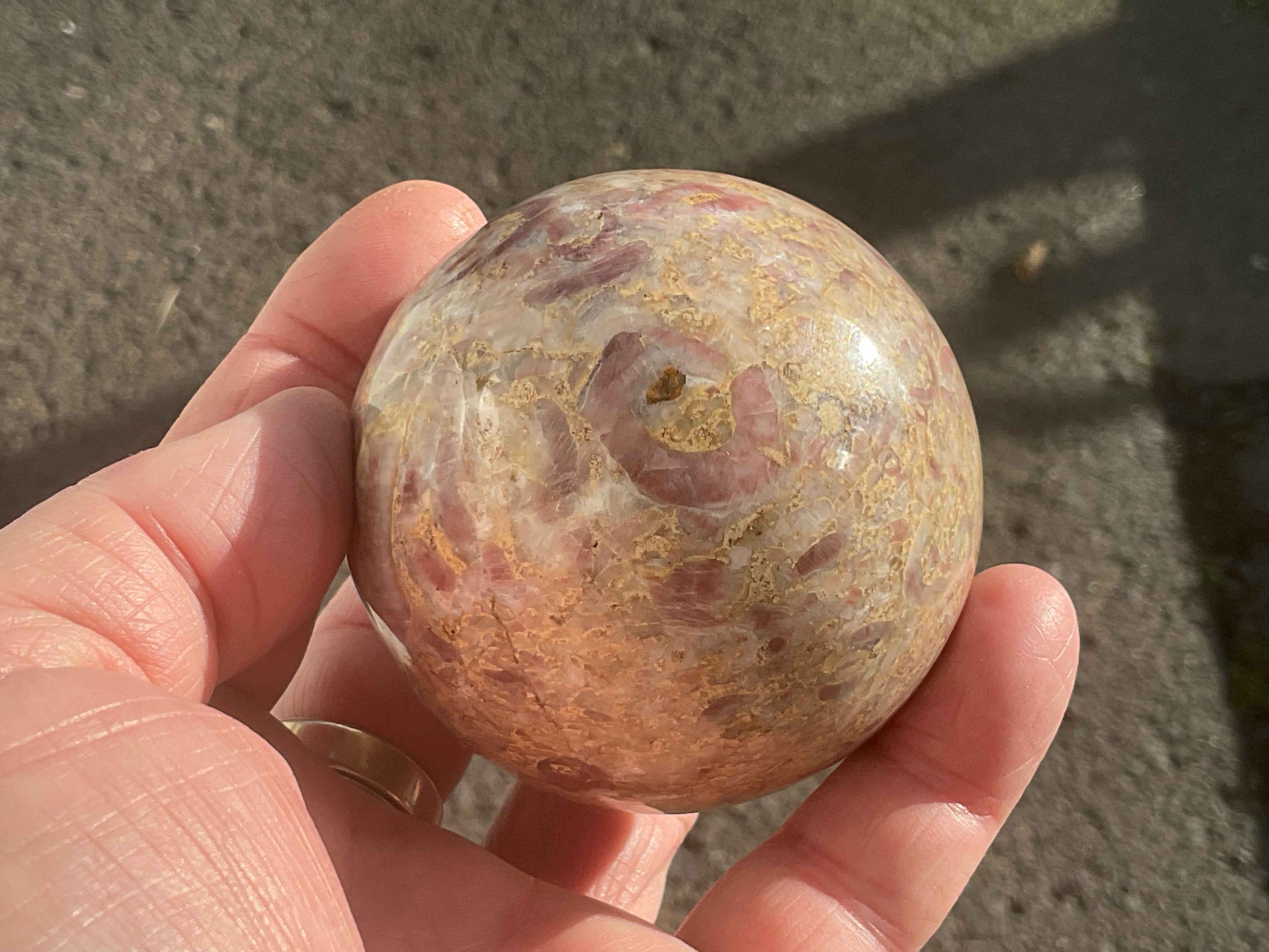 375g Strawberry Jasper Sphere 2B