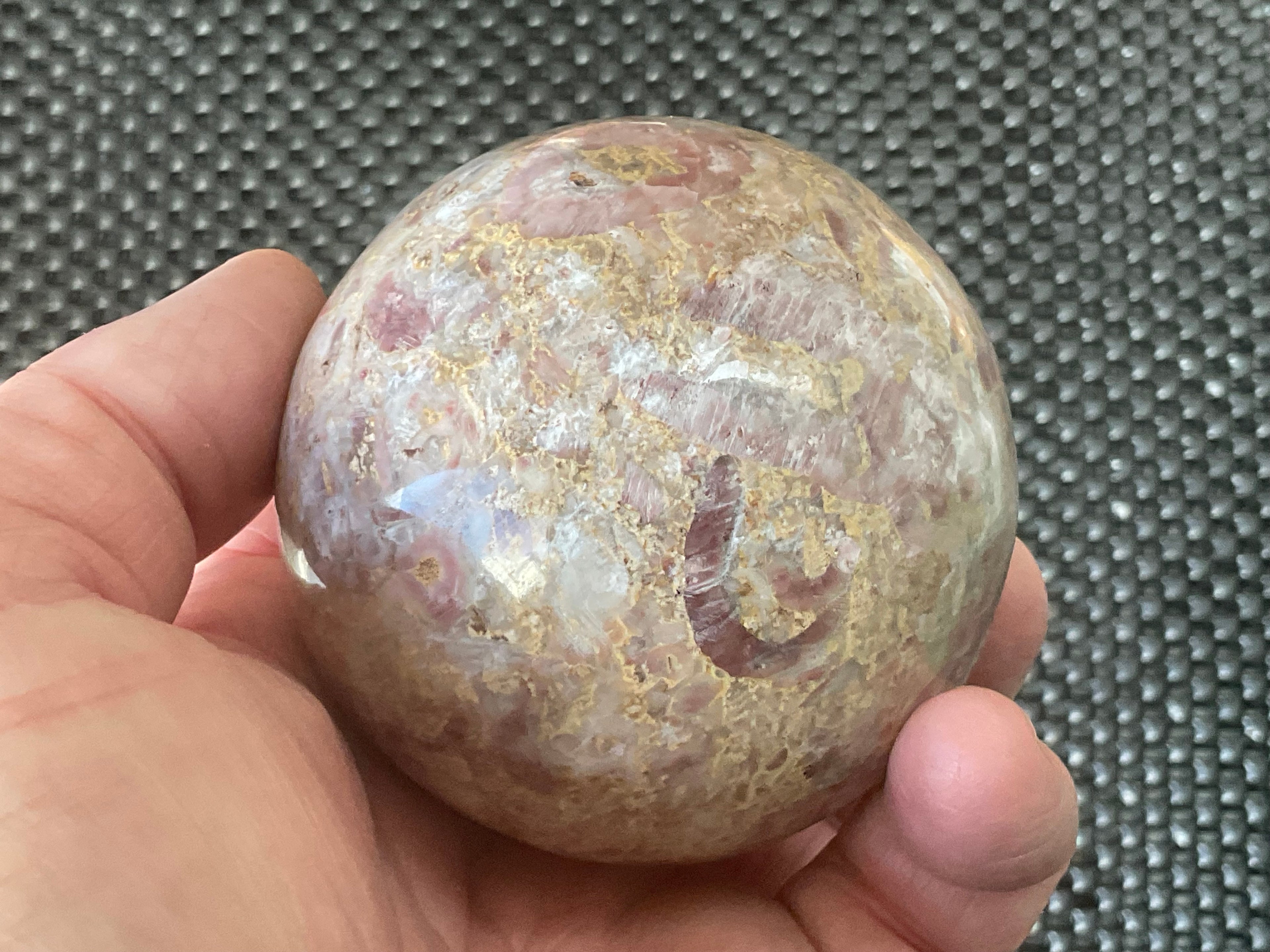 422g Strawberry Jasper Sphere 2C
