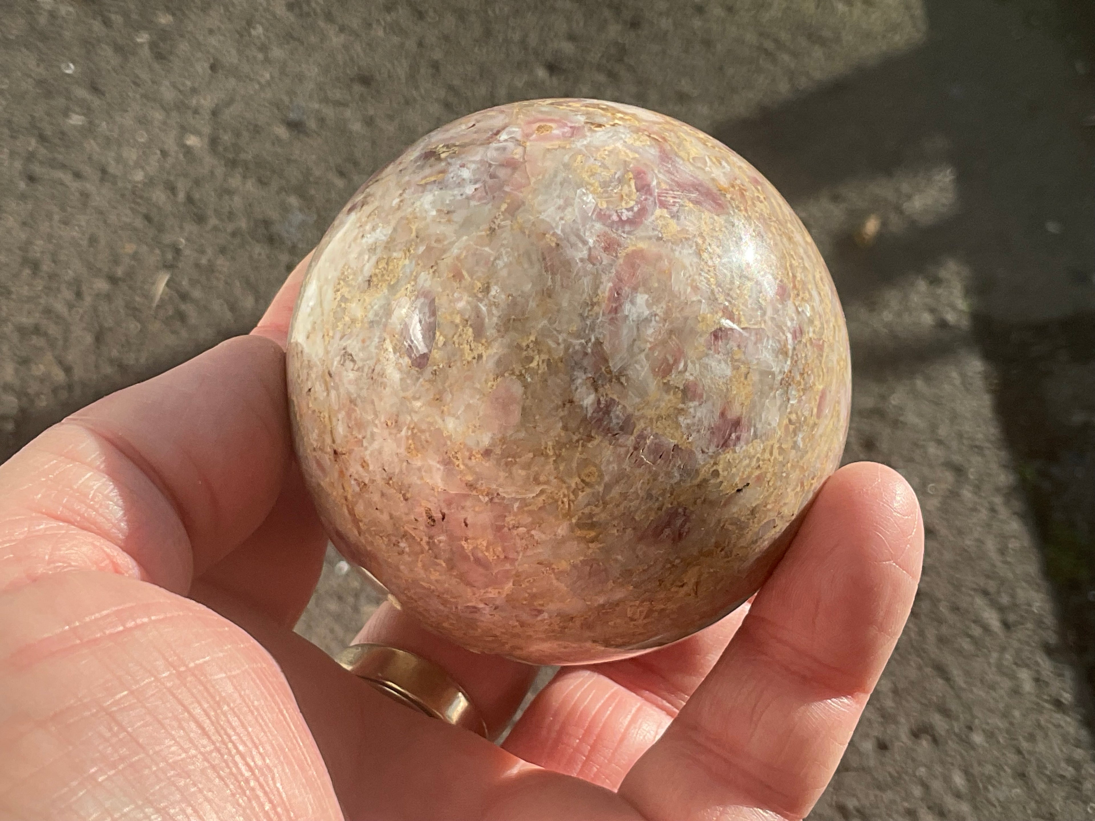 422g Strawberry Jasper Sphere 2C