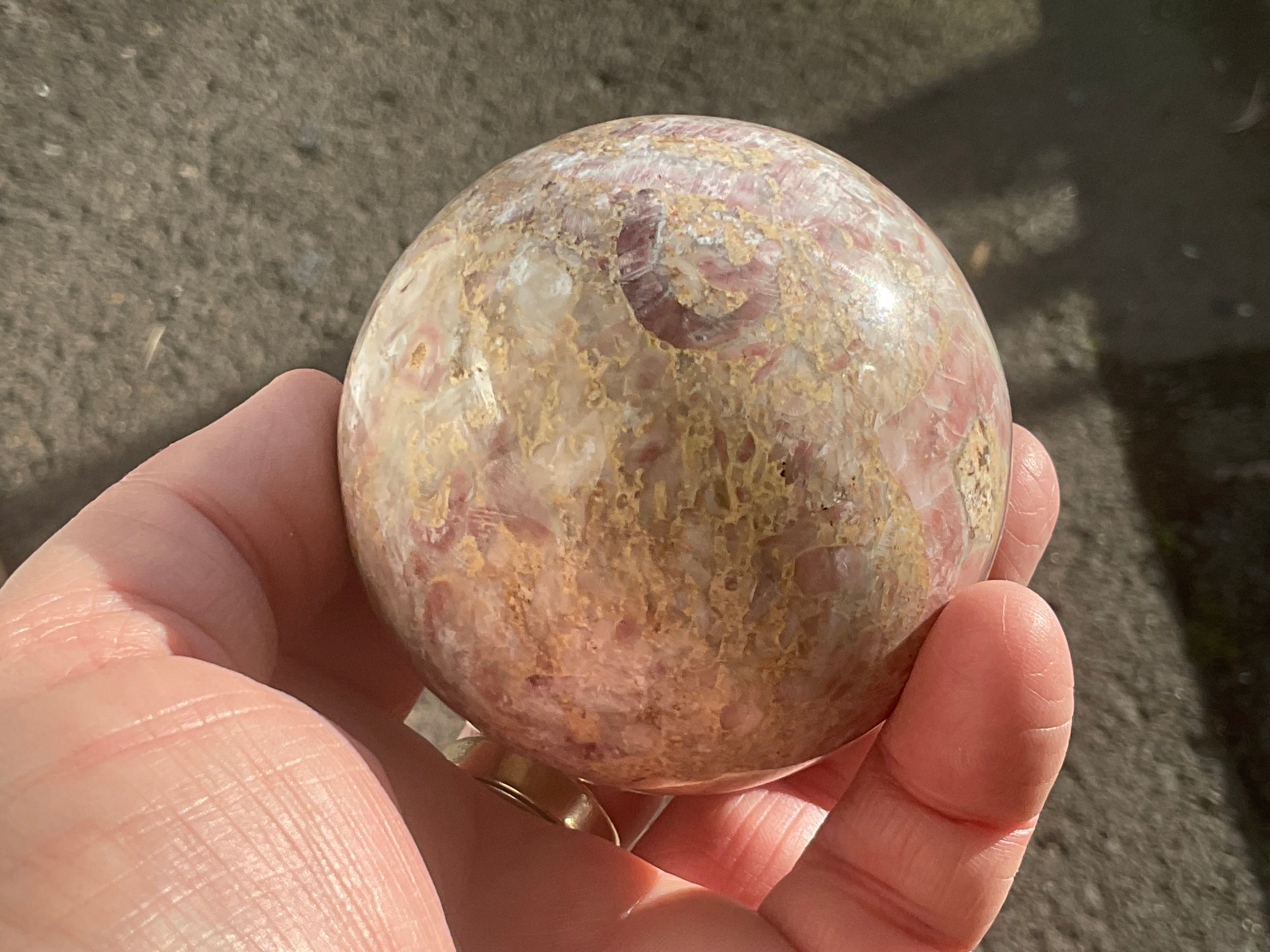 422g Strawberry Jasper Sphere 2C