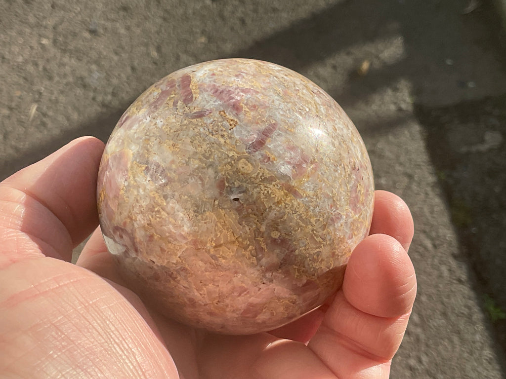 422g Strawberry Jasper Sphere 2C