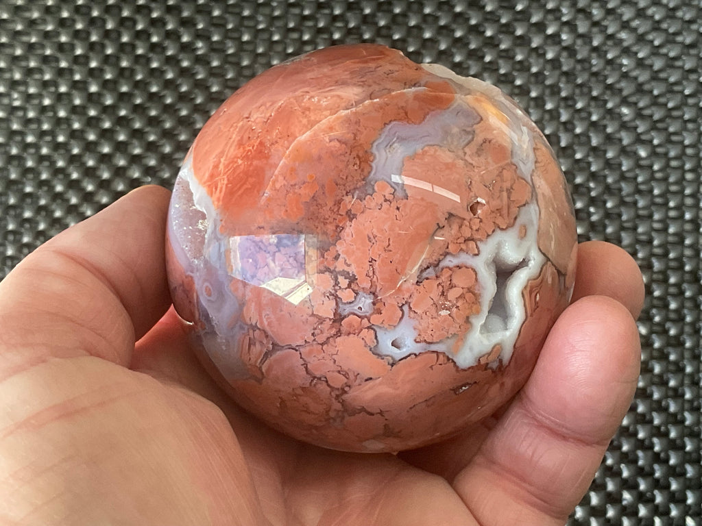 420g Pink Petal Agate Sphere B