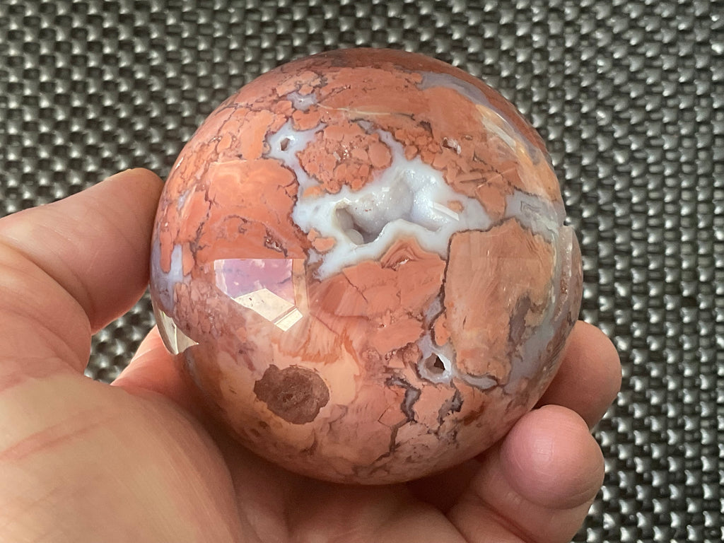 420g Pink Petal Agate Sphere B