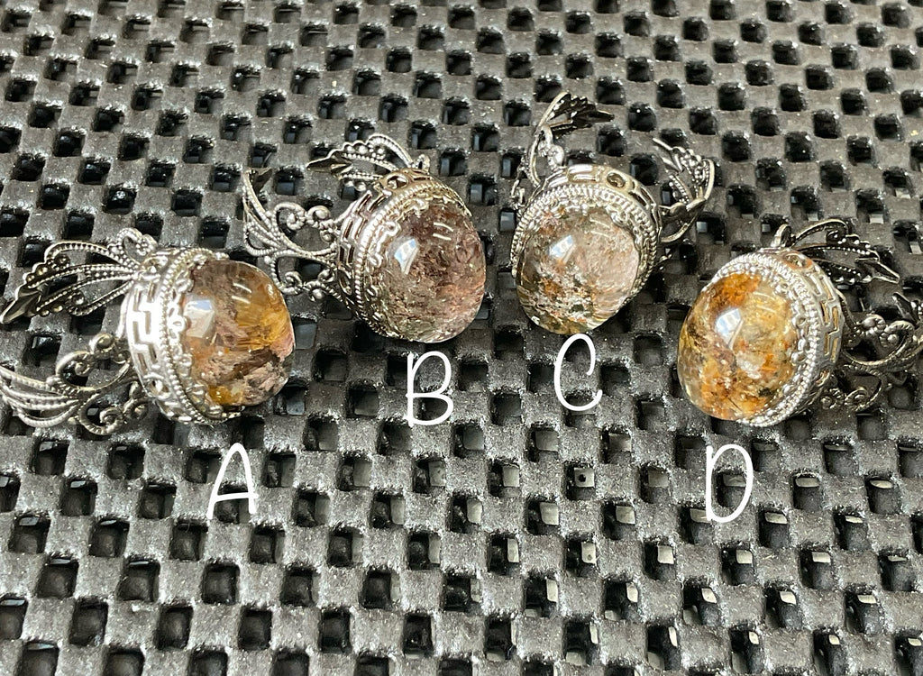 6g Lodelite Cabochon in Antique Style Ring C