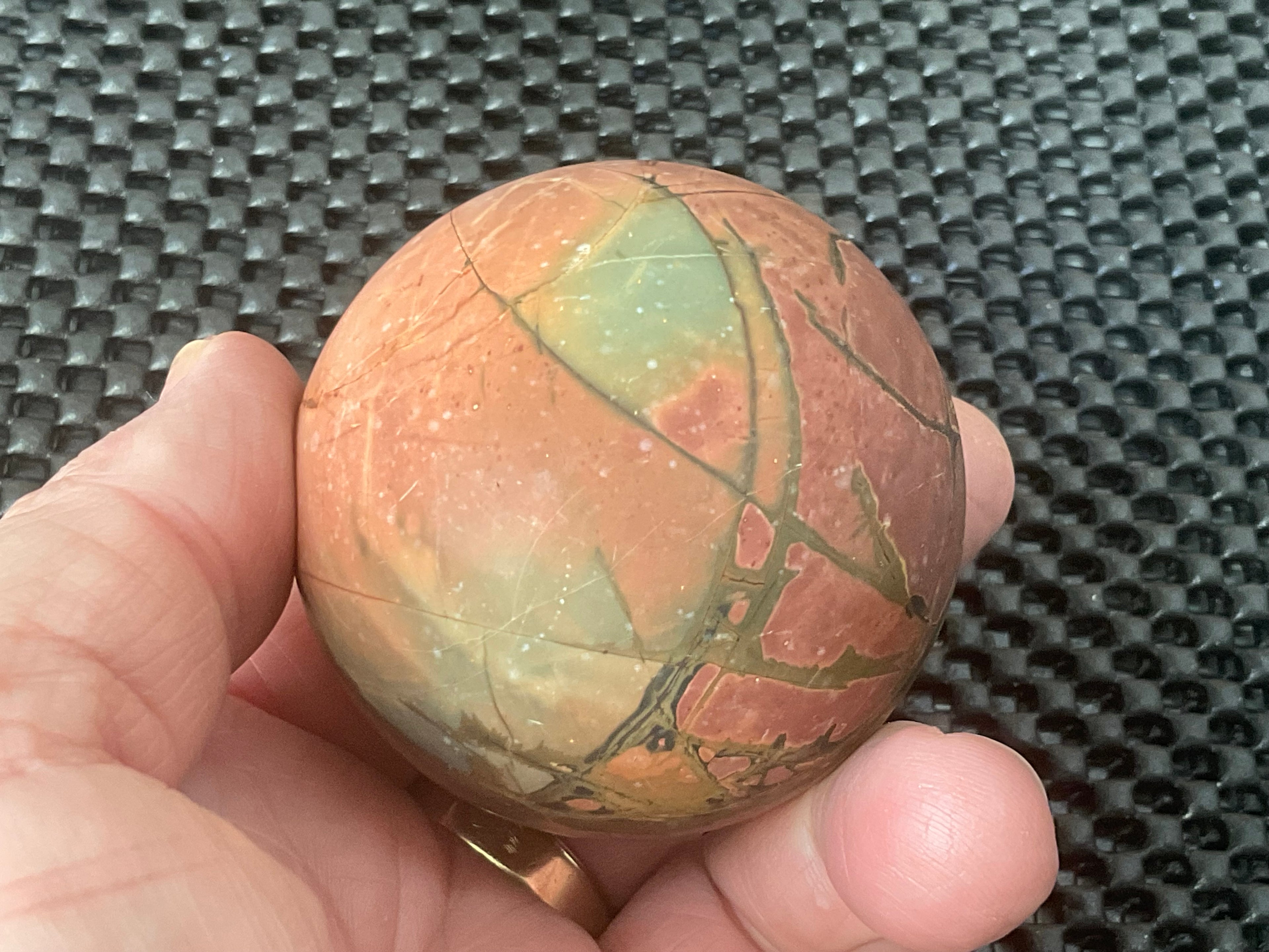 254g “Creek Jasper” Sphere 1B