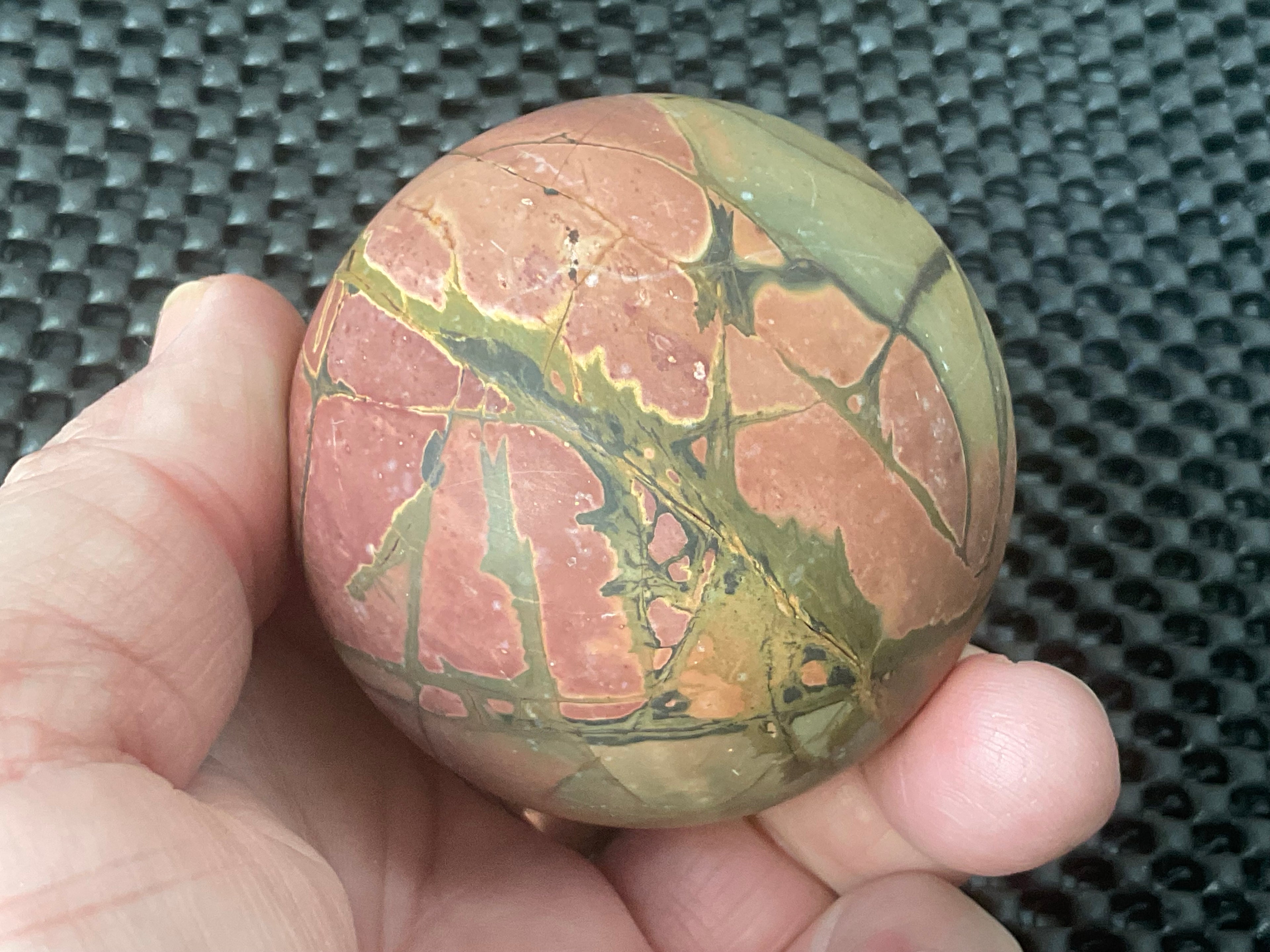 254g “Creek Jasper” Sphere 1B