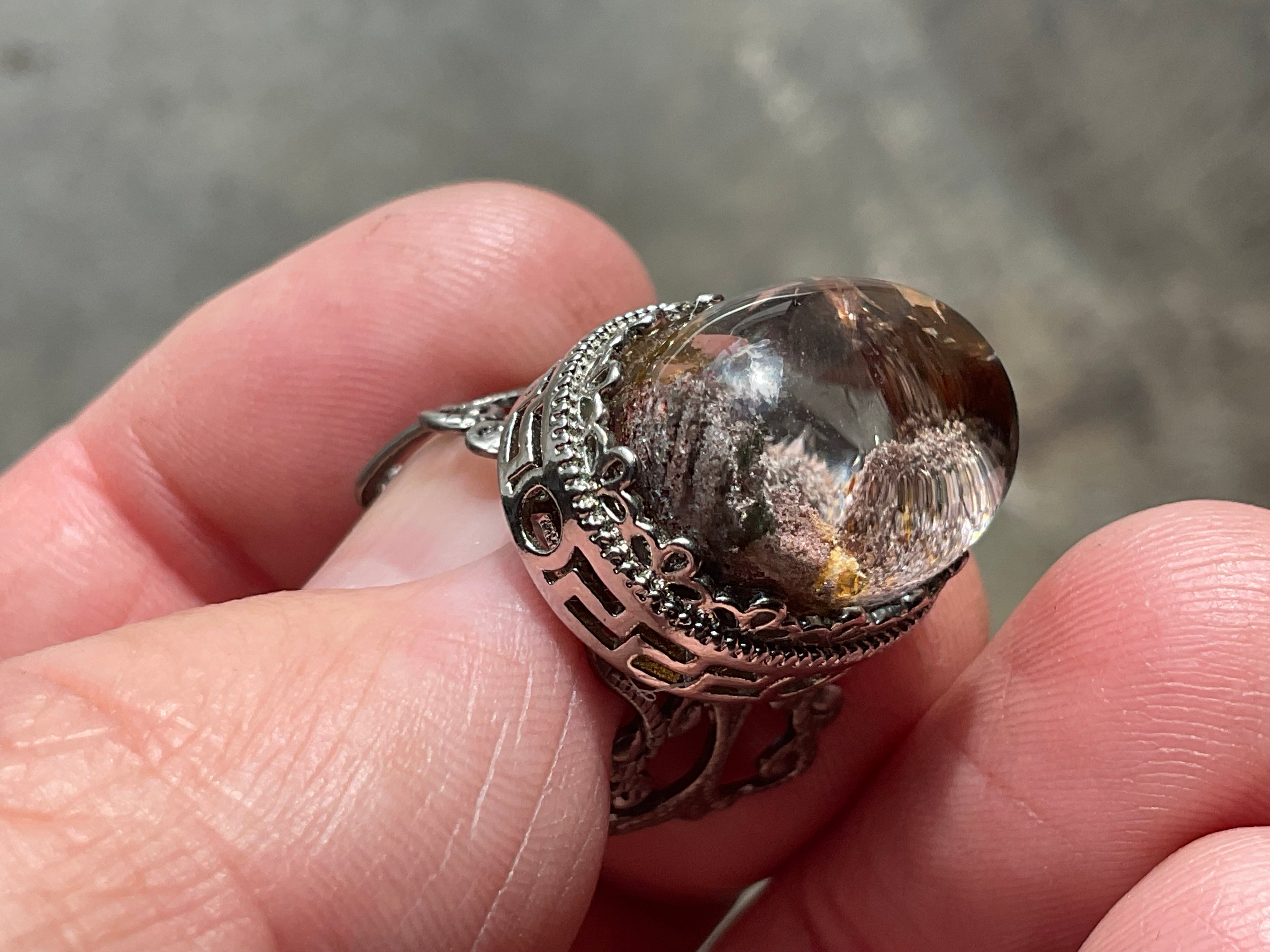 6g Lodelite Cabochon in Antique Style Ring Setting A