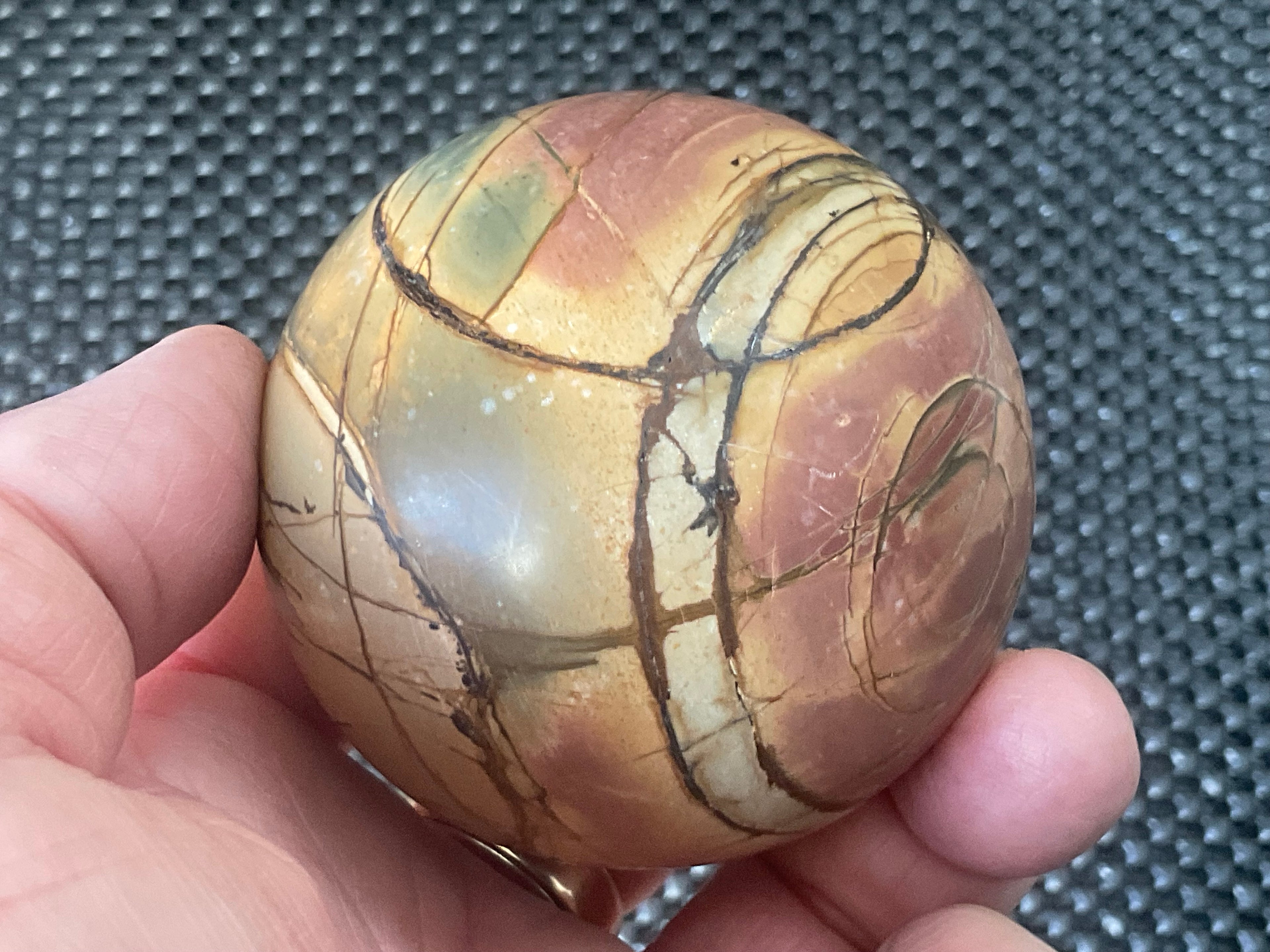 339g “Creek Jasper” Sphere 2A