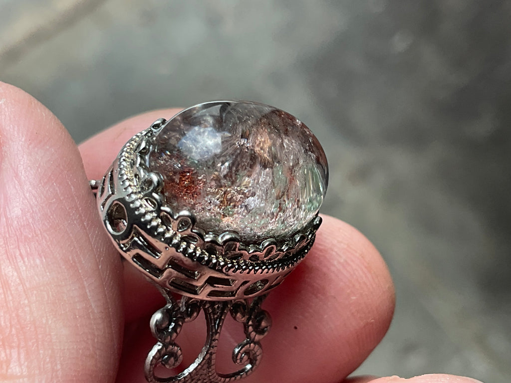 6g Lodelite Cabochon in Antique Style Ring Setting B