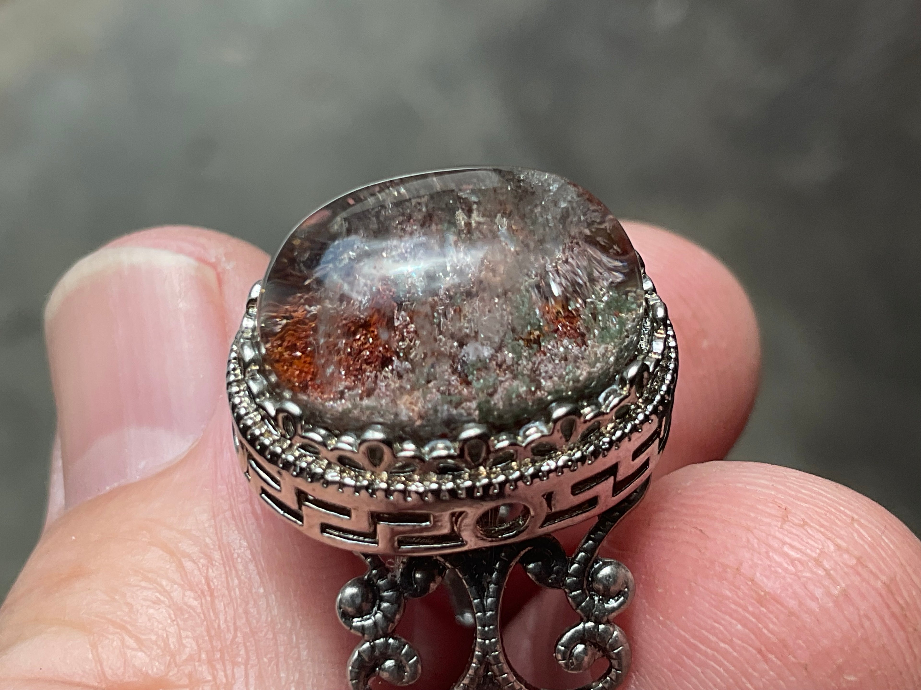 6g Lodelite Cabochon in Antique Style Ring Setting B