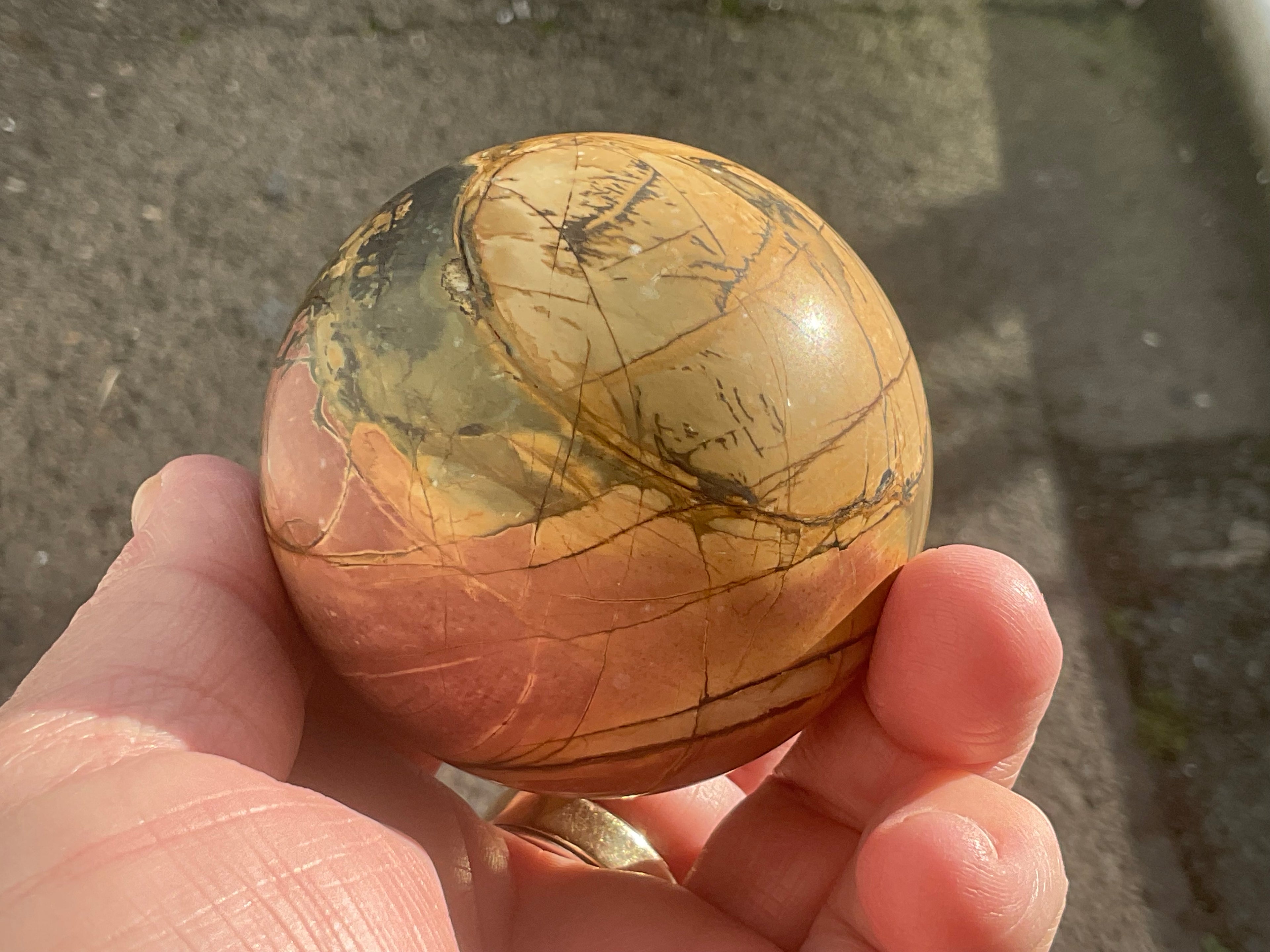 339g “Creek Jasper” Sphere 2A