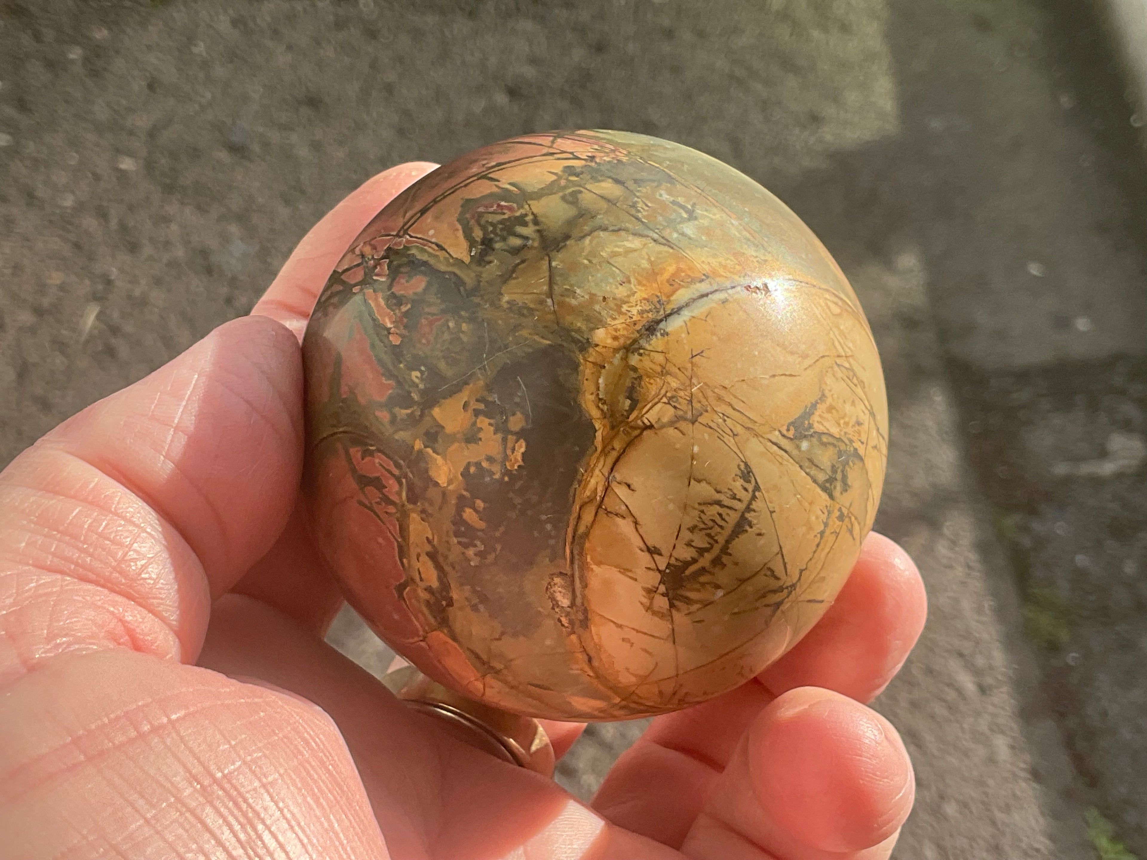 339g “Creek Jasper” Sphere 2A