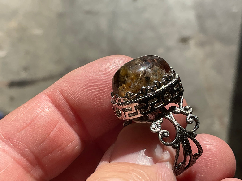 6g Lodelite Cabochon in Antique Style Ring C