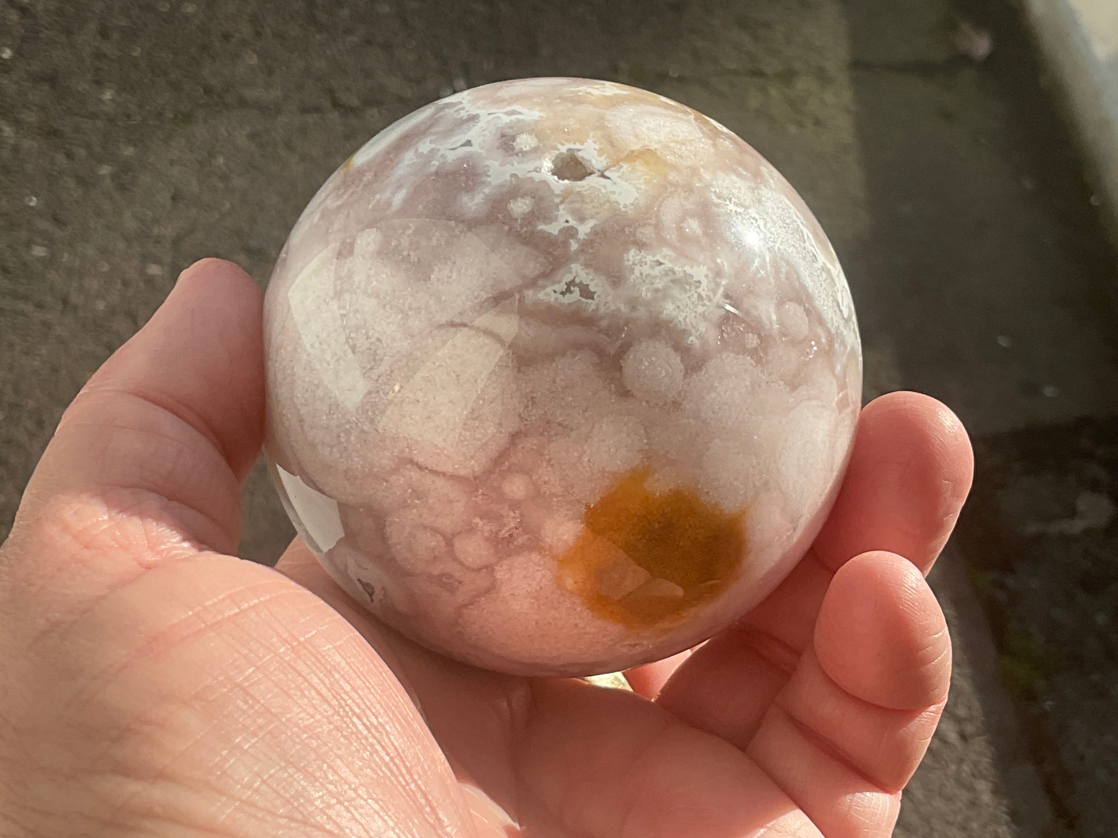 589g “Pink Amethyst” Sphere 3B