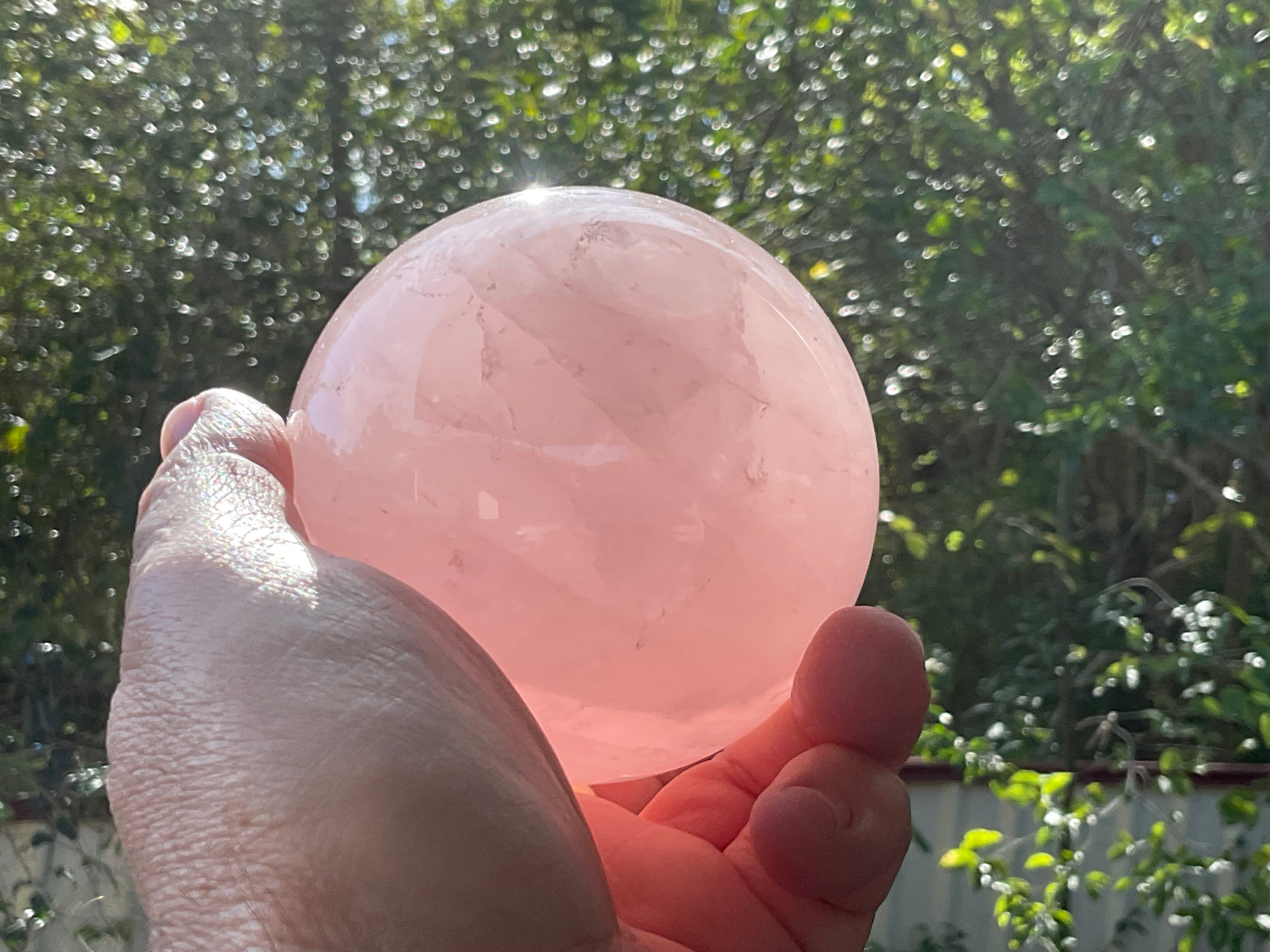 723g Large Rose Quartz Sphere