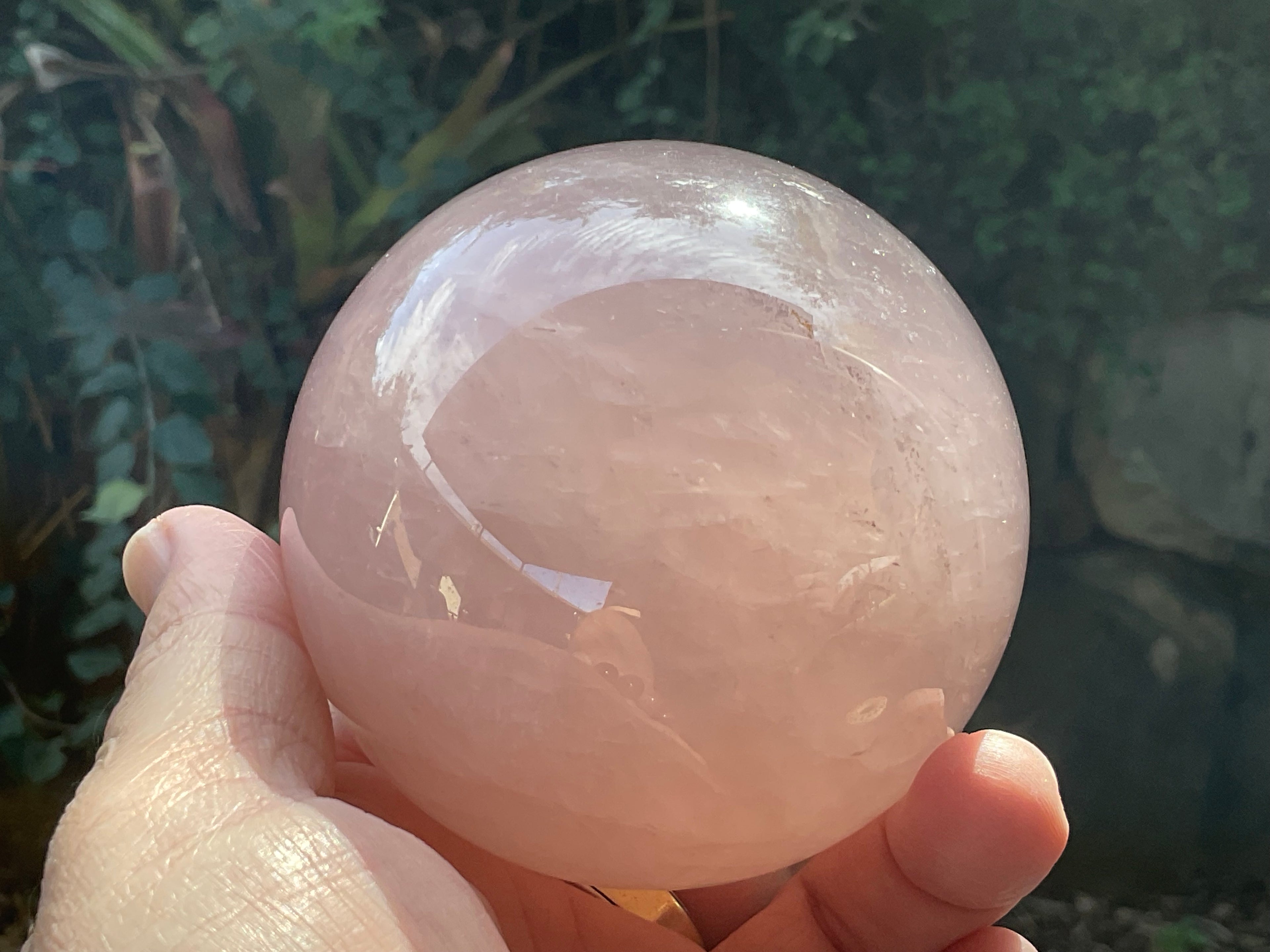 730g Large Lavender Rose Quartz Sphere